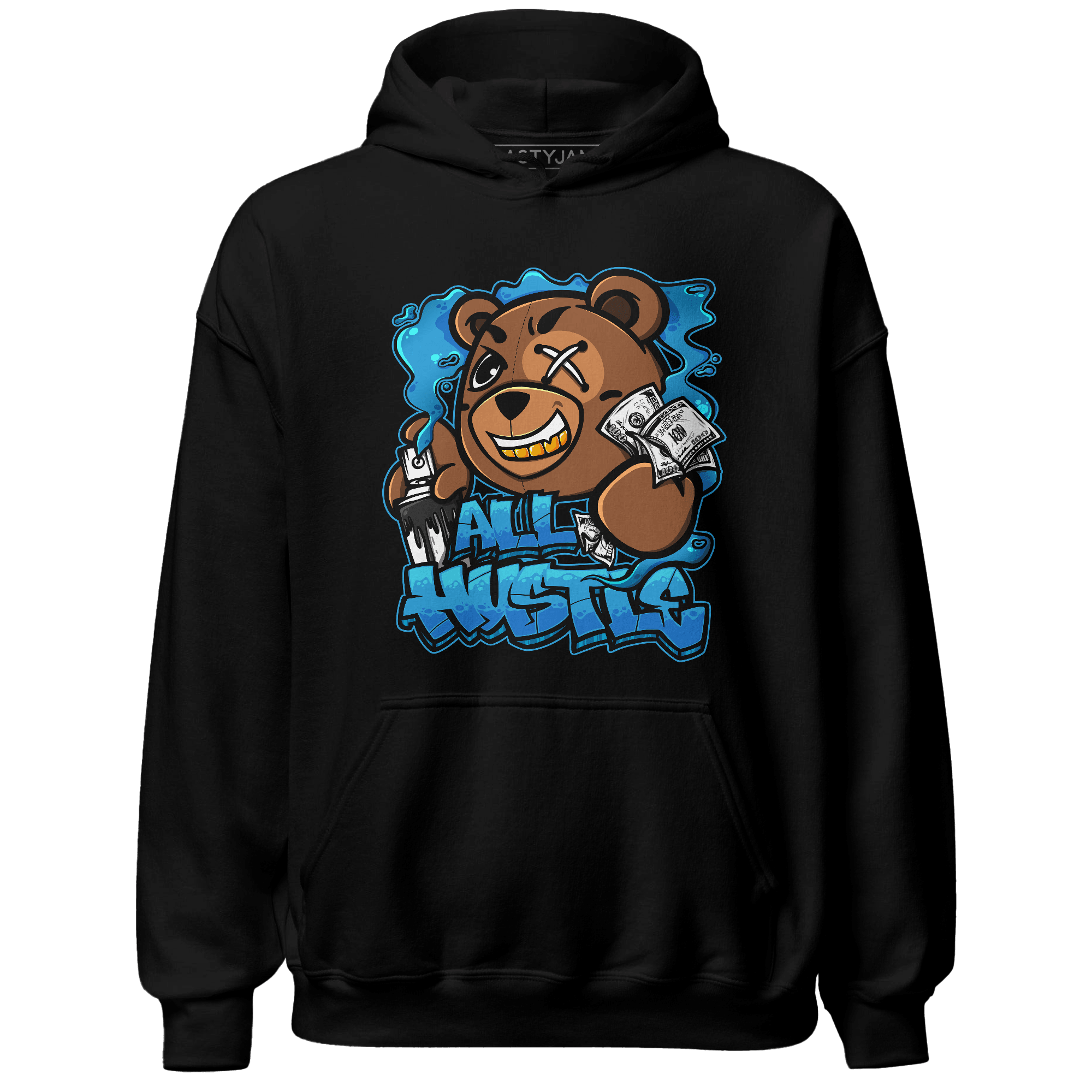 Powder Blue 9s Hoodie Match BER Hustle All Day - NastyJamz