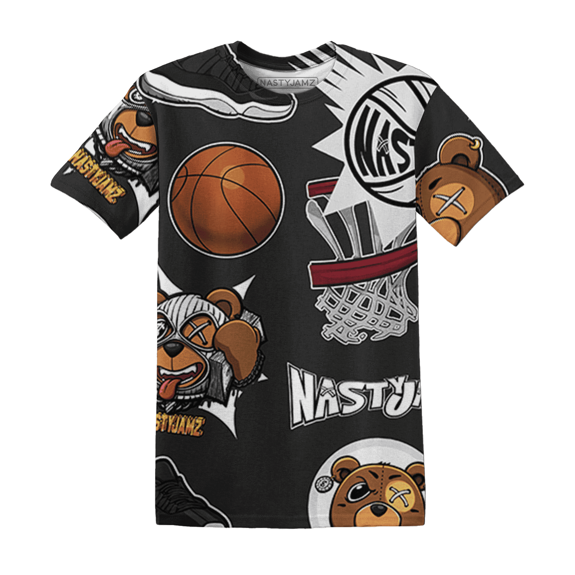 Low Space Jamz 11s T Shirt Match BER Icon Wallpapers 3D All-Over Print - NastyJamz