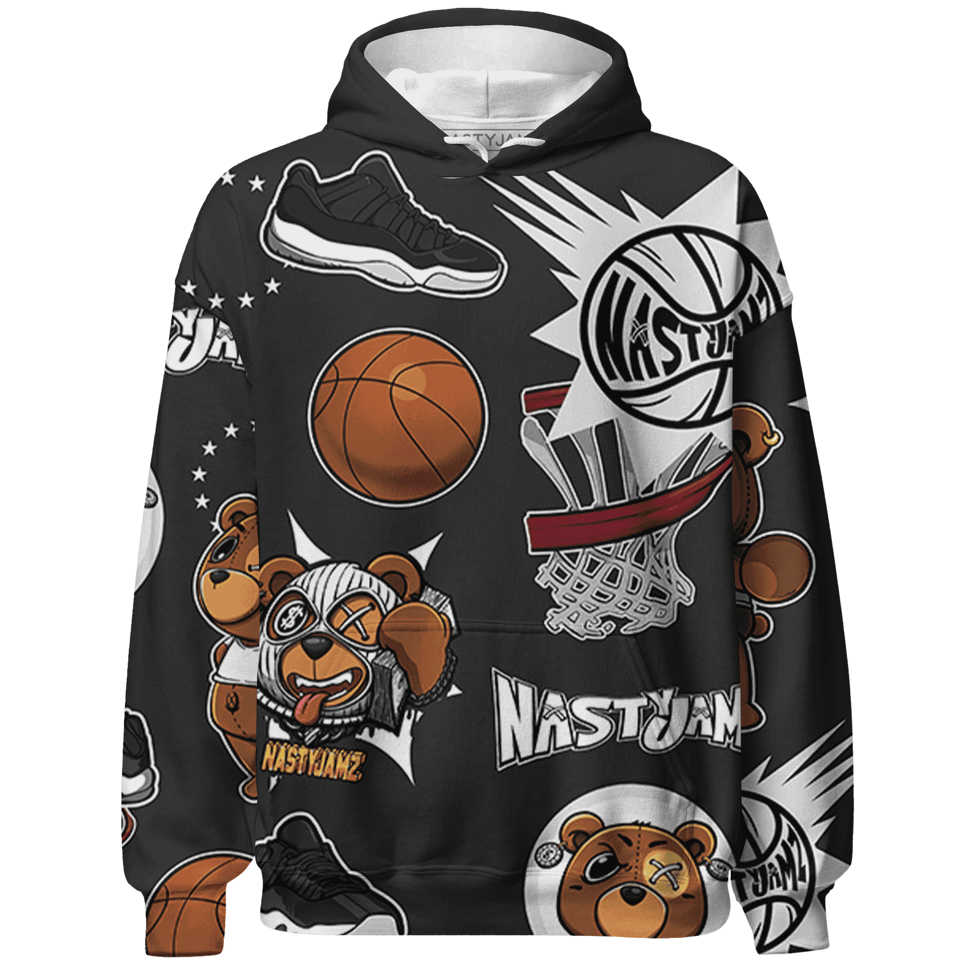 Low Space Jamz 11s Hoodie Match BER Icon Wallpapers 3D All-Over Print - NastyJamz