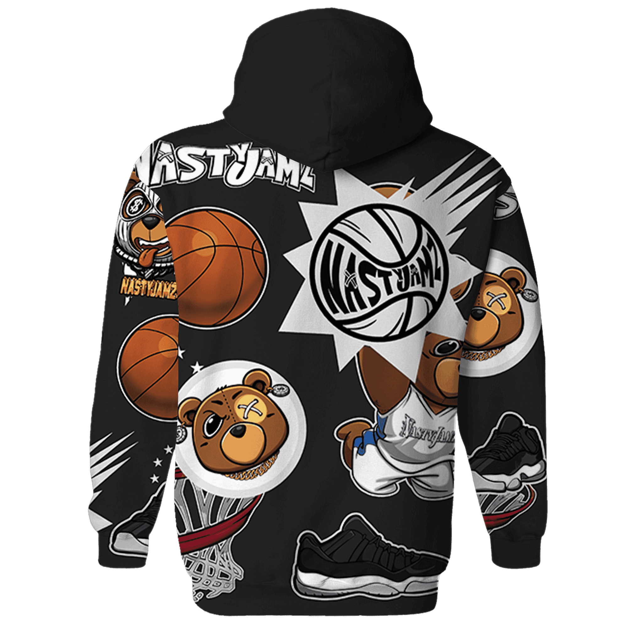 Low Space Jamz 11s Hoodie Match BER Icon Wallpapers 3D All-Over Print - NastyJamz