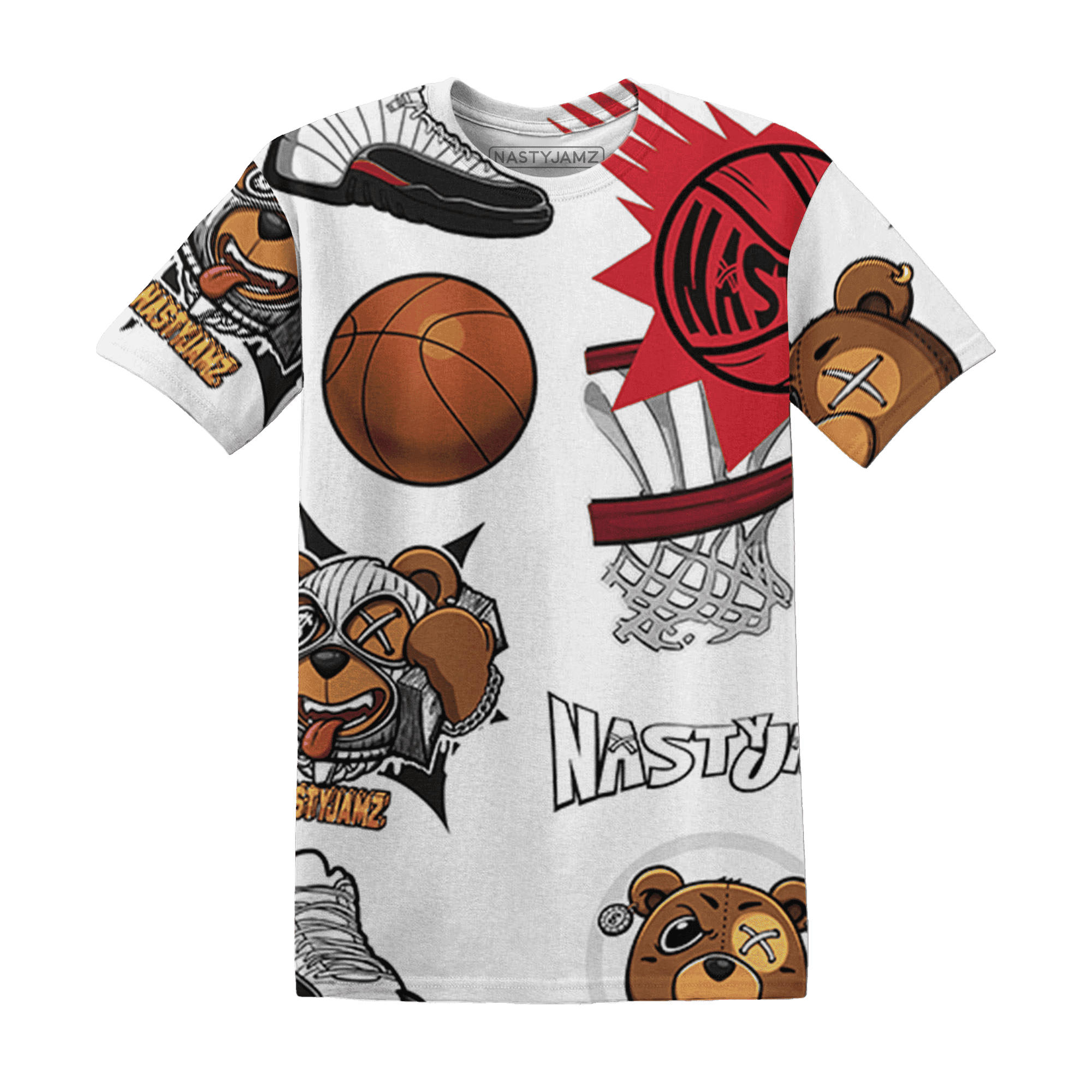 Retro Red Tax 12s T Shirt Match BER Icon Wallpapers 3D All-Over Print - NastyJamz