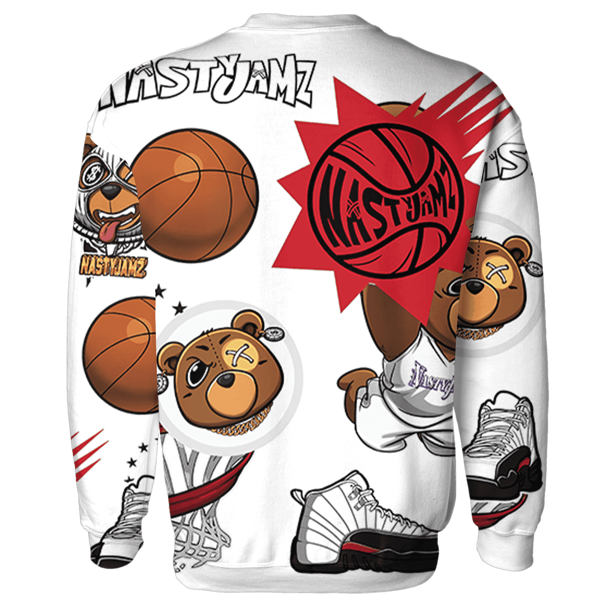 Retro Red Tax 12s Sweatshirt Match BER Icon Wallpapers 3D All-Over Print - NastyJamz