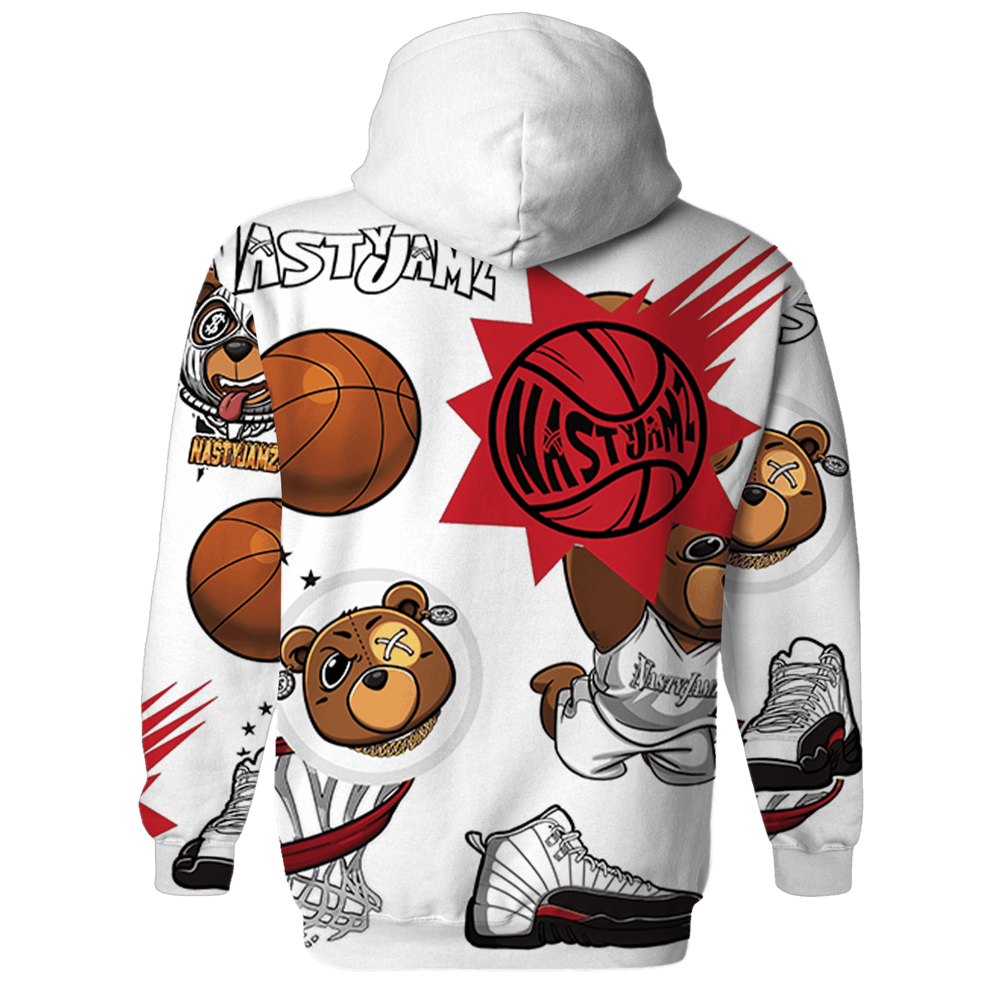 Retro Red Tax 12s Hoodie Match BER Icon Wallpapers 3D All-Over Print - NastyJamz