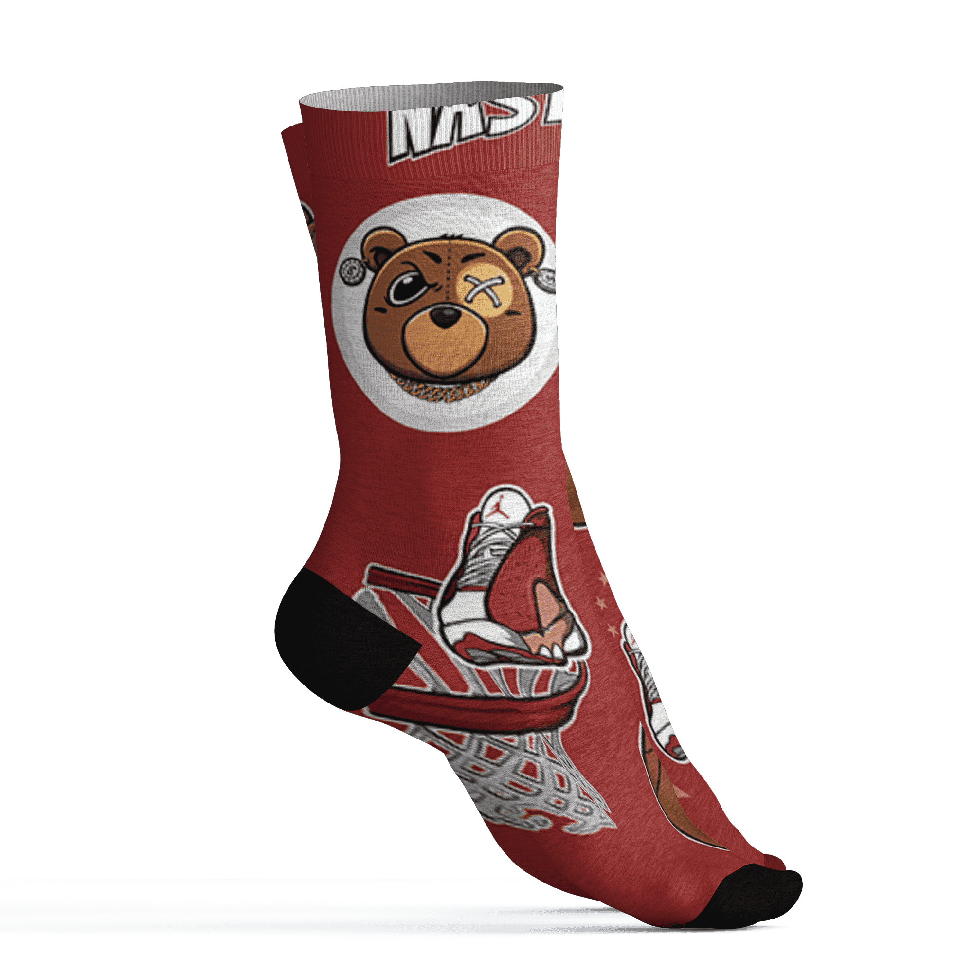 Dune Red 13s Socks Match BER Icon Wallpapers 3D All-Over Print - NastyJamz