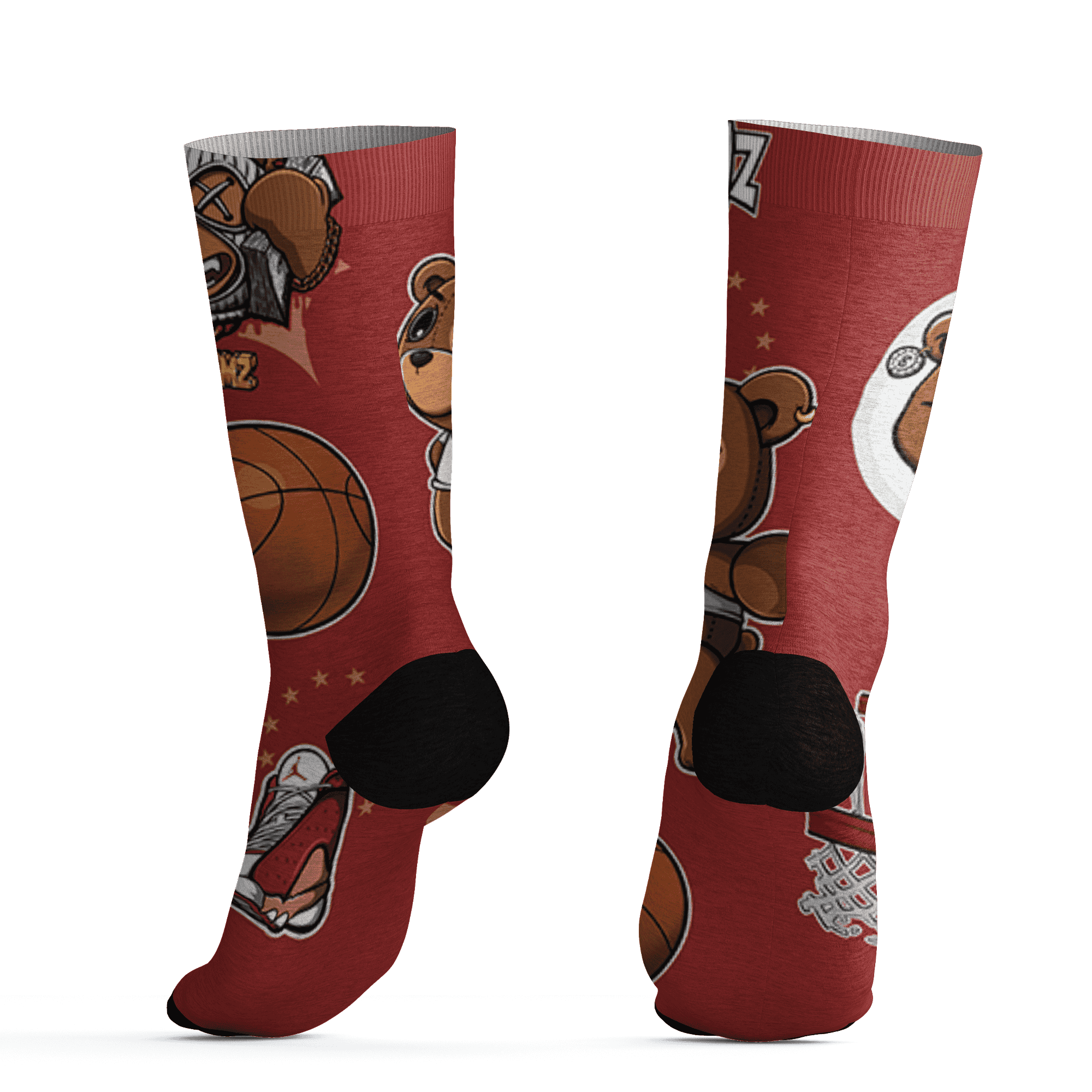 Dune Red 13s Socks Match BER Icon Wallpapers 3D All-Over Print - NastyJamz