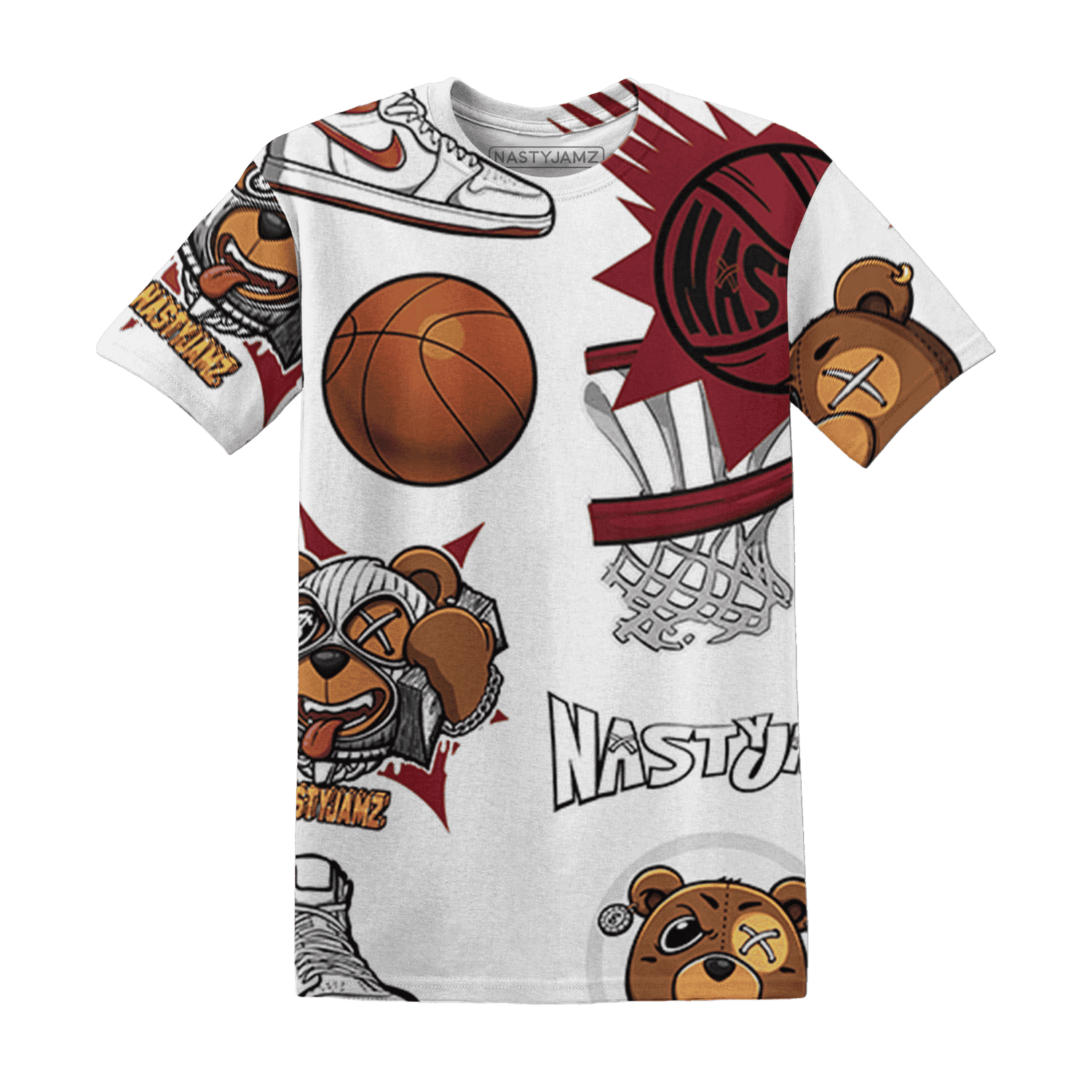 High 85 Metallic Burgundy 1s T Shirt Match BER Icon Wallpapers 3D All-Over Print - NastyJamz