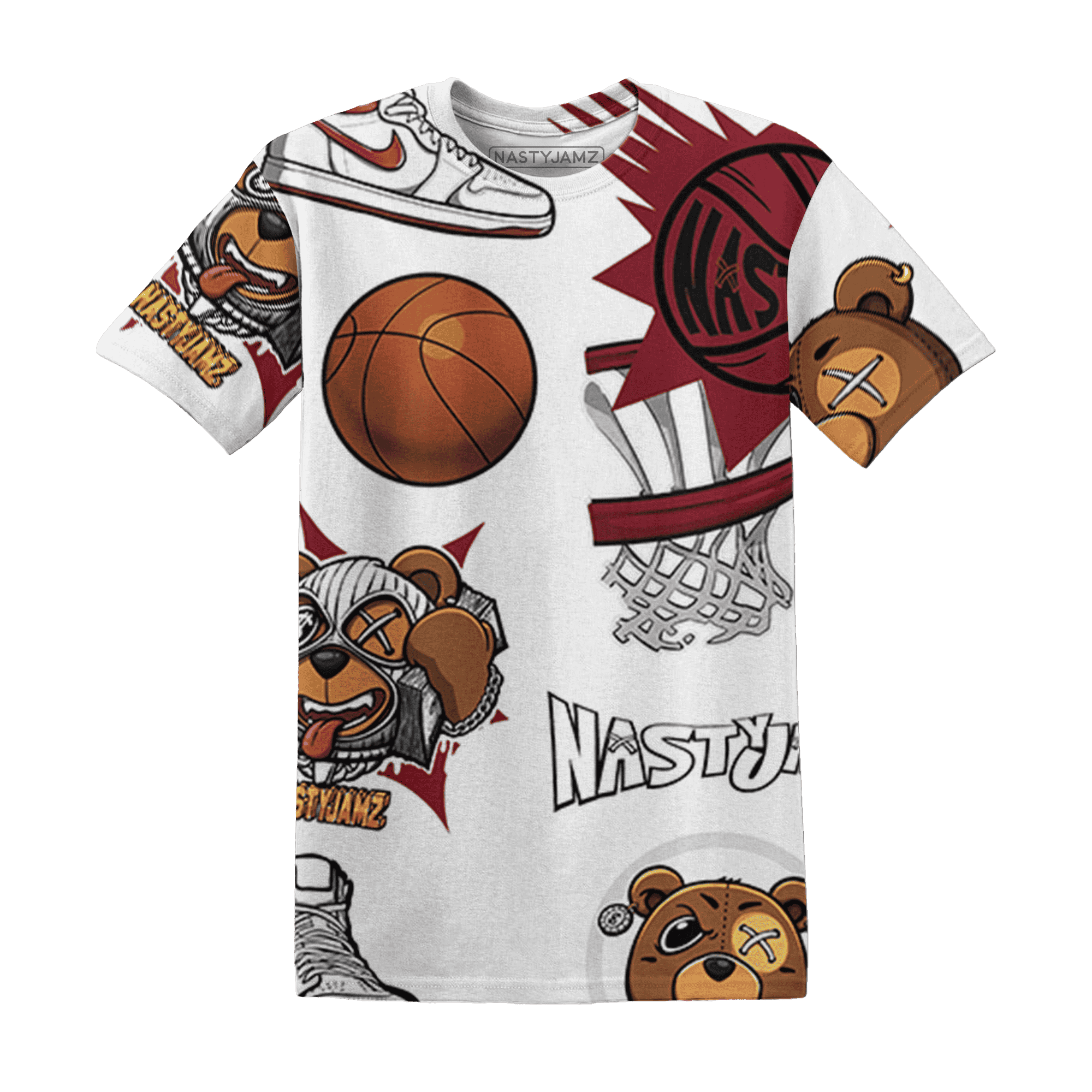 High 85 Metallic Burgundy 1s T Shirt Match BER Icon Wallpapers 3D All-Over Print - NastyJamz