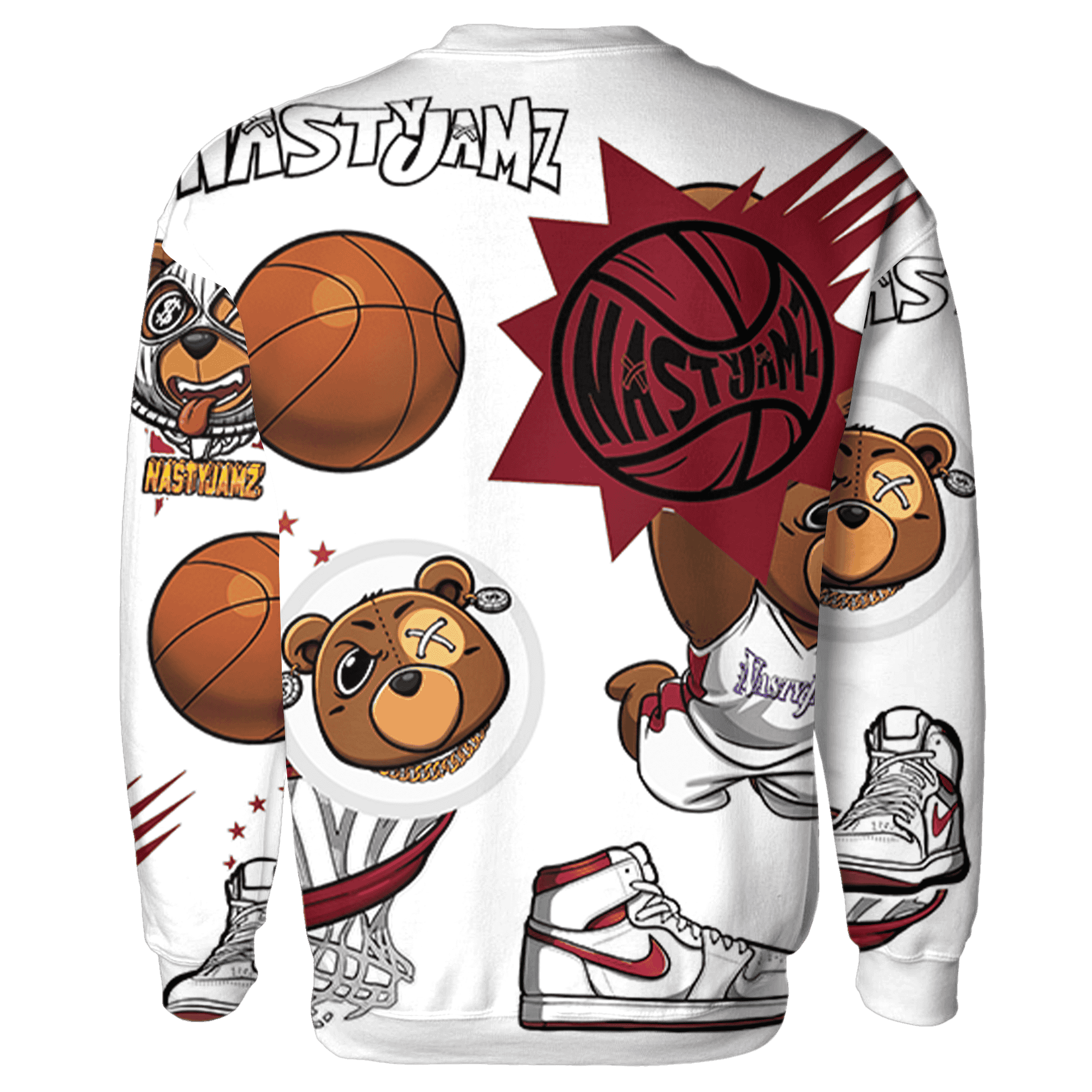 High 85 Metallic Burgundy 1s Sweatshirt Match BER Icon Wallpapers 3D All-Over Print - NastyJamz