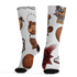 High 85 Metallic Burgundy 1s Socks Match BER Icon Wallpapers 3D All-Over Print - NastyJamz