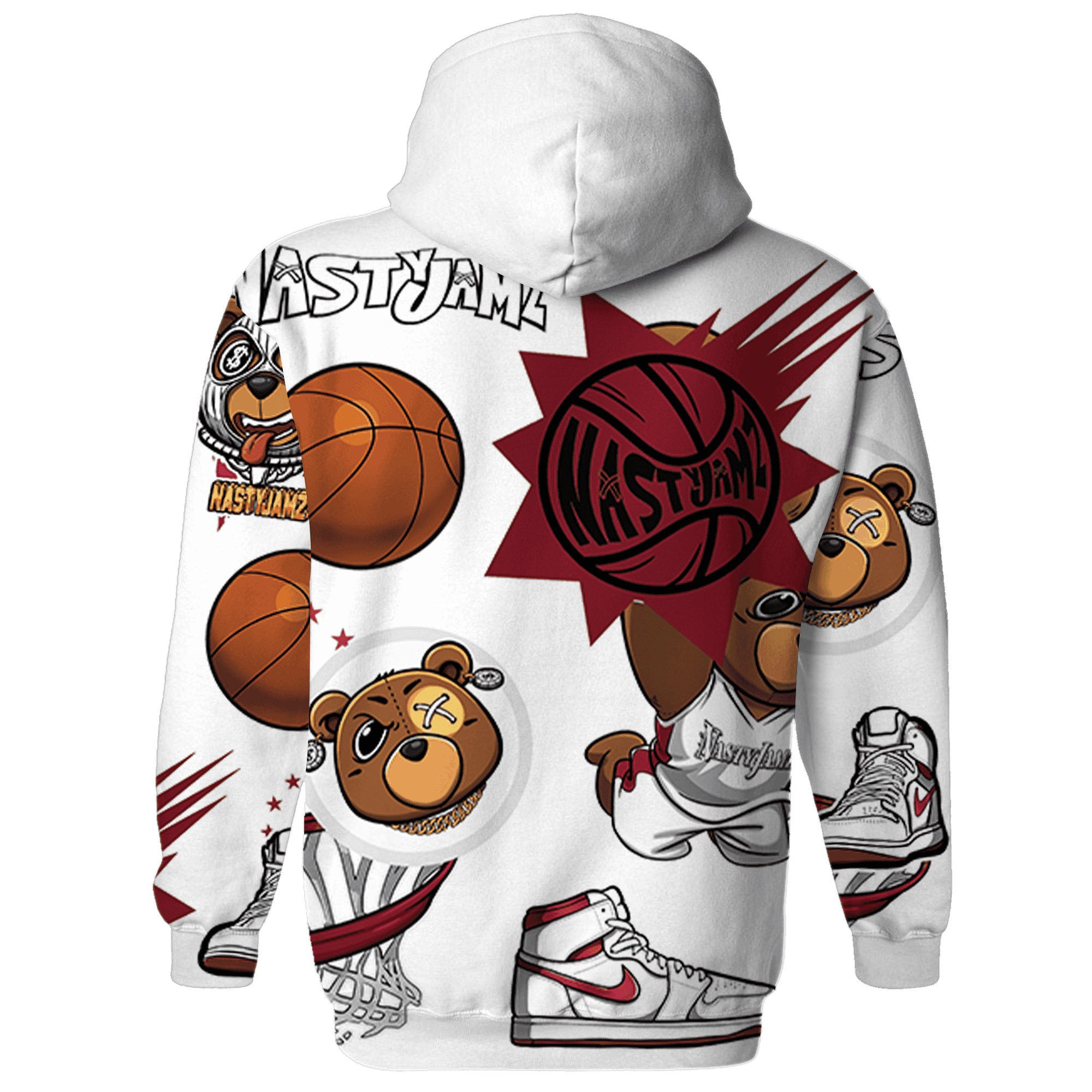 High 85 Metallic Burgundy 1s Hoodie Match BER Icon Wallpapers 3D All-Over Print - NastyJamz