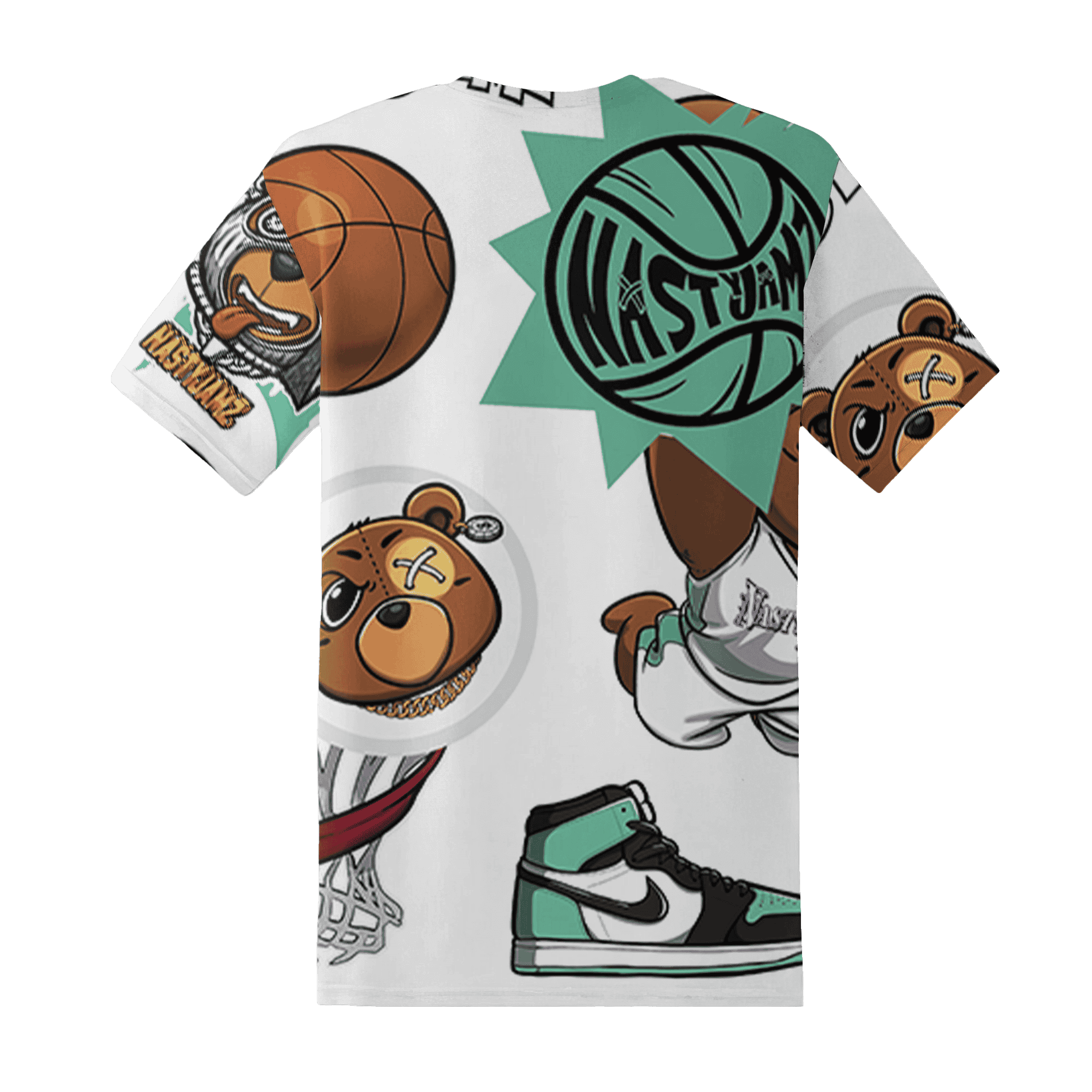 High OG Green Glow 1s T Shirt Match BER Icon Wallpapers 3D All-Over Print - NastyJamz