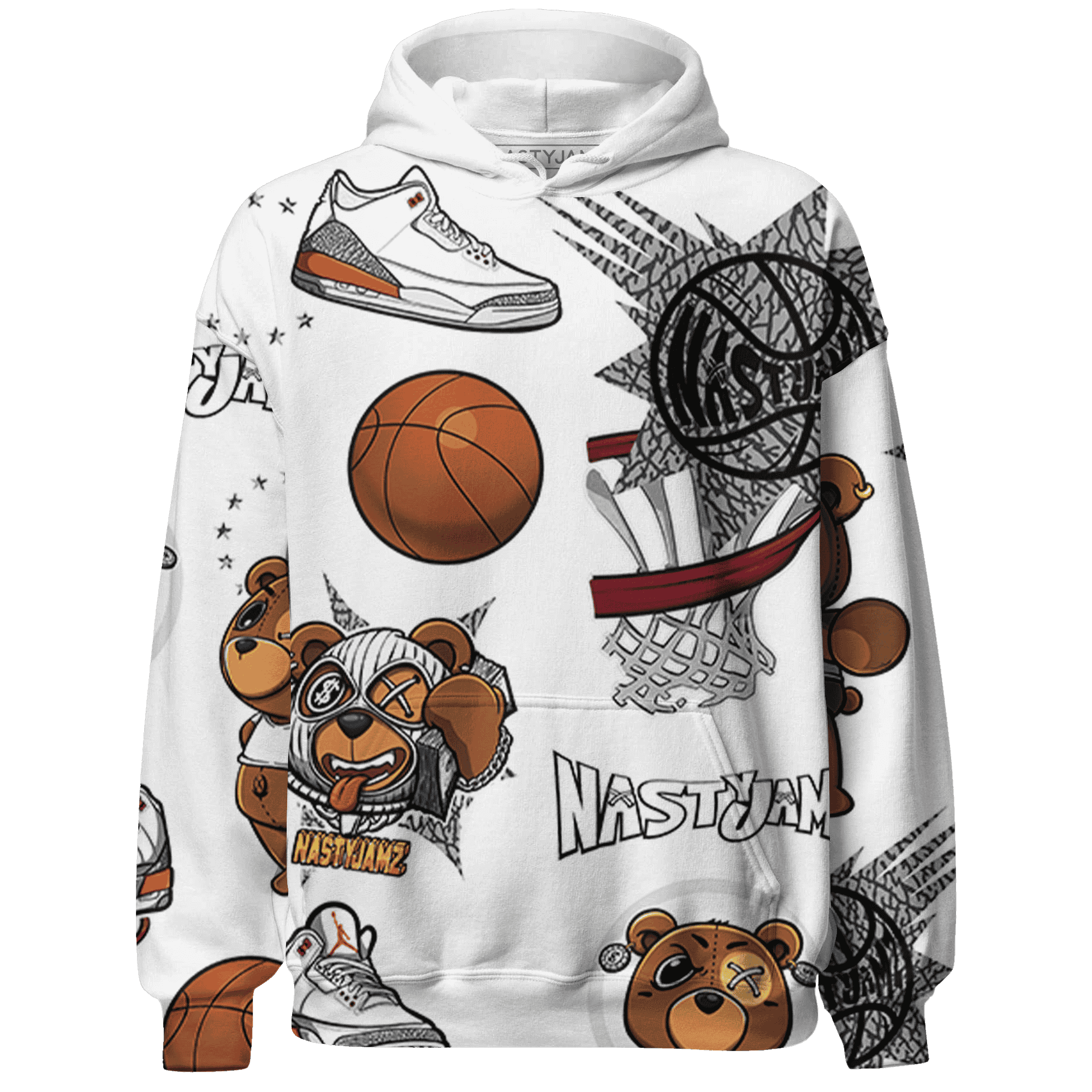 Georgia Peach 3s Hoodie Match BER Icon Wallpapers 3D All-Over Print - NastyJamz