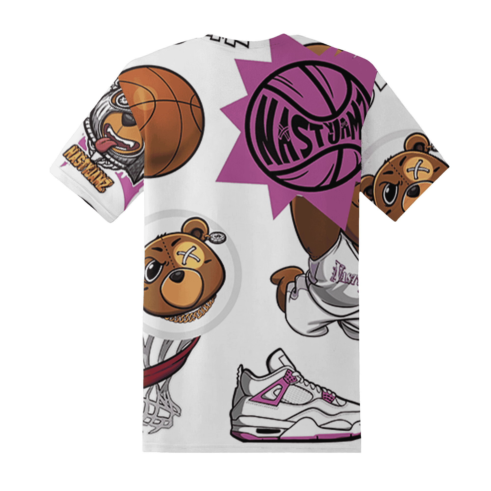 GS Hyper Violet 4s T Shirt Match BER Icon Wallpapers 3D All-Over Print - NastyJamz
