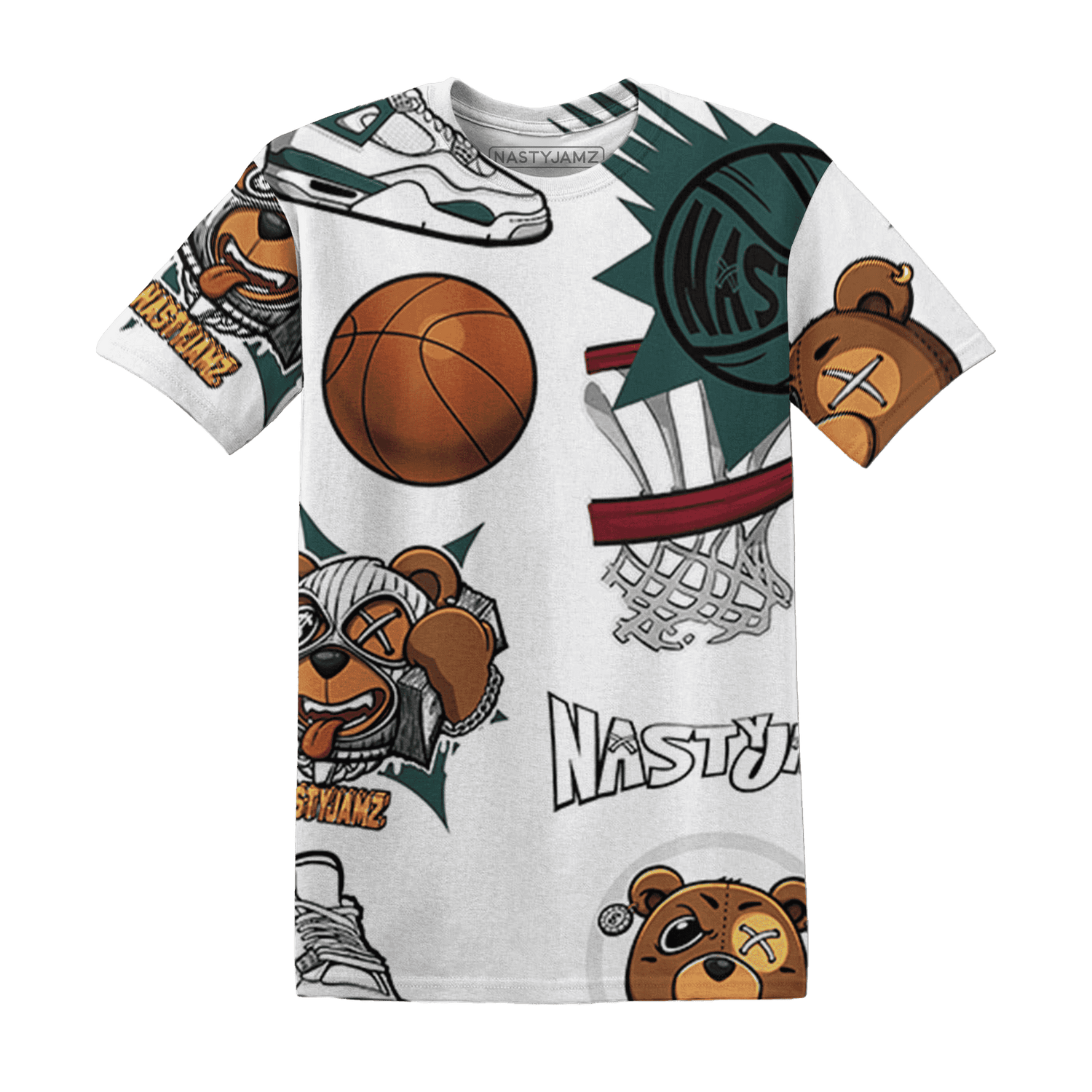 Oxidized Green 4s T Shirt Match BER Icon Wallpapers 3D All-Over Print - NastyJamz