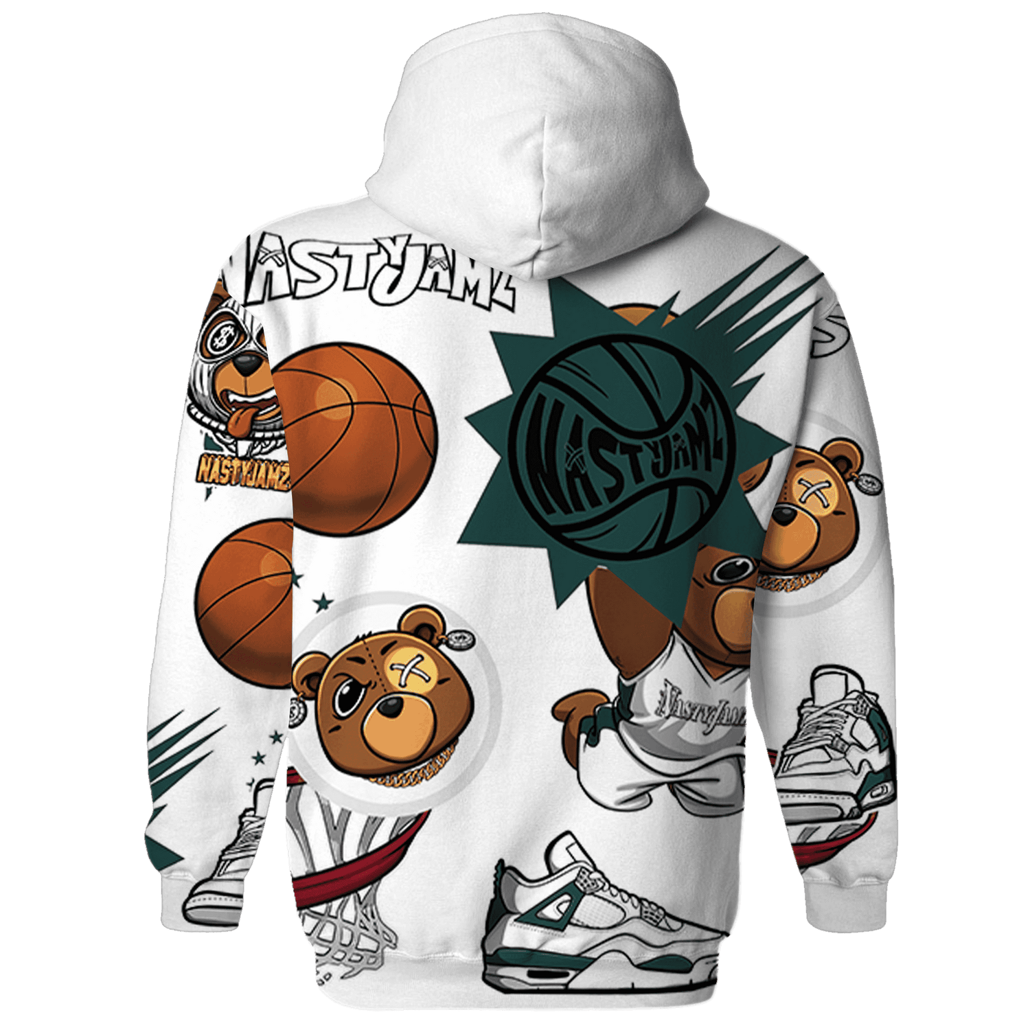 Oxidized Green 4s Hoodie Match BER Icon Wallpapers 3D All-Over Print - NastyJamz