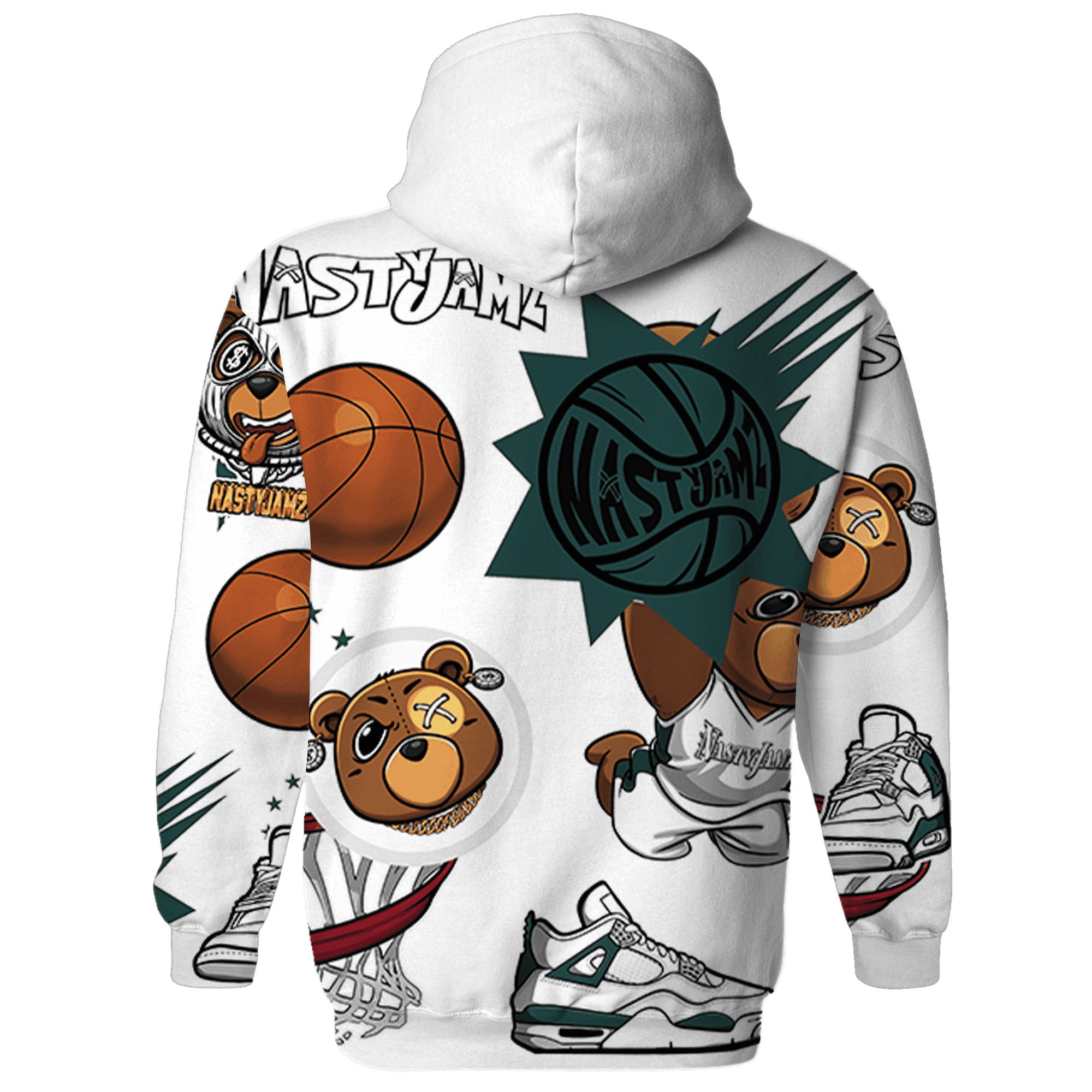 Oxidized Green 4s Hoodie Match BER Icon Wallpapers 3D All-Over Print - NastyJamz