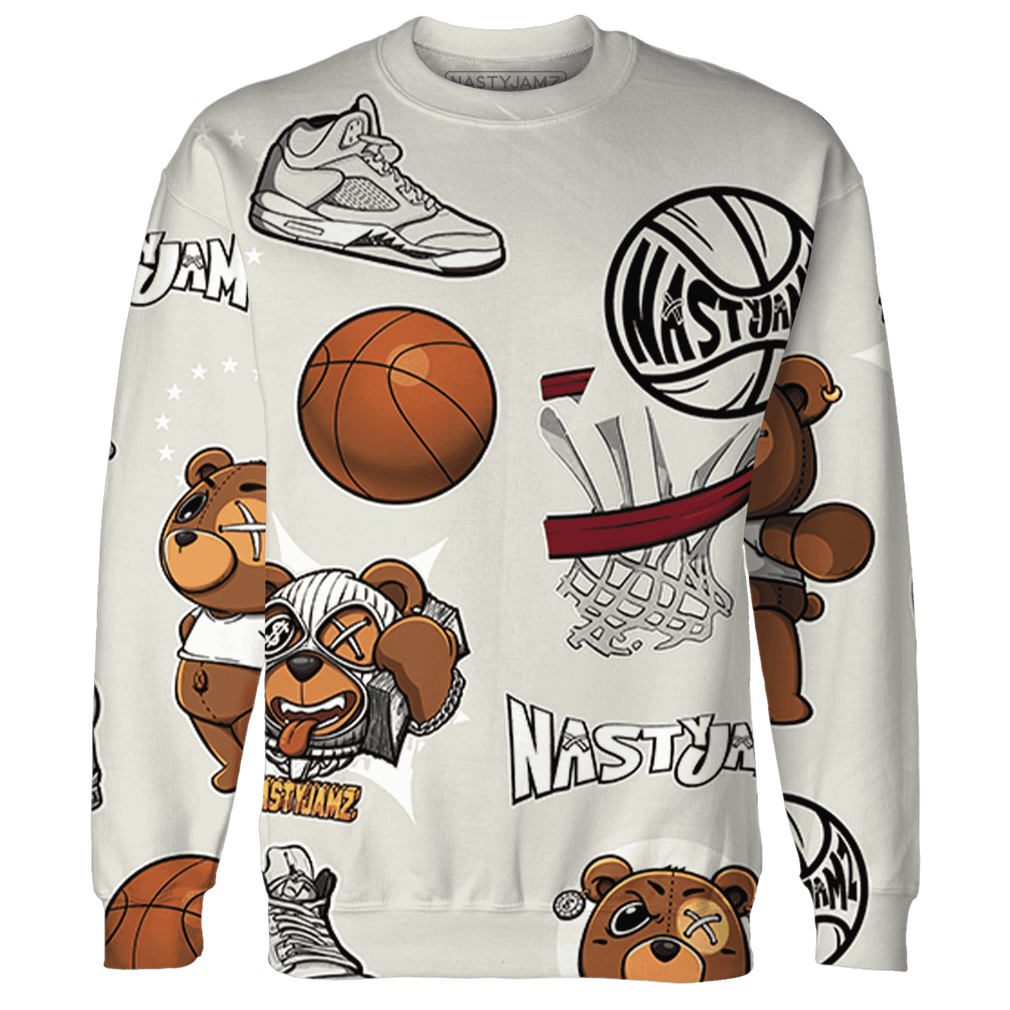 SE Sail 5s Sweatshirt Match BER Icon Wallpapers 3D All-Over Print - NastyJamz