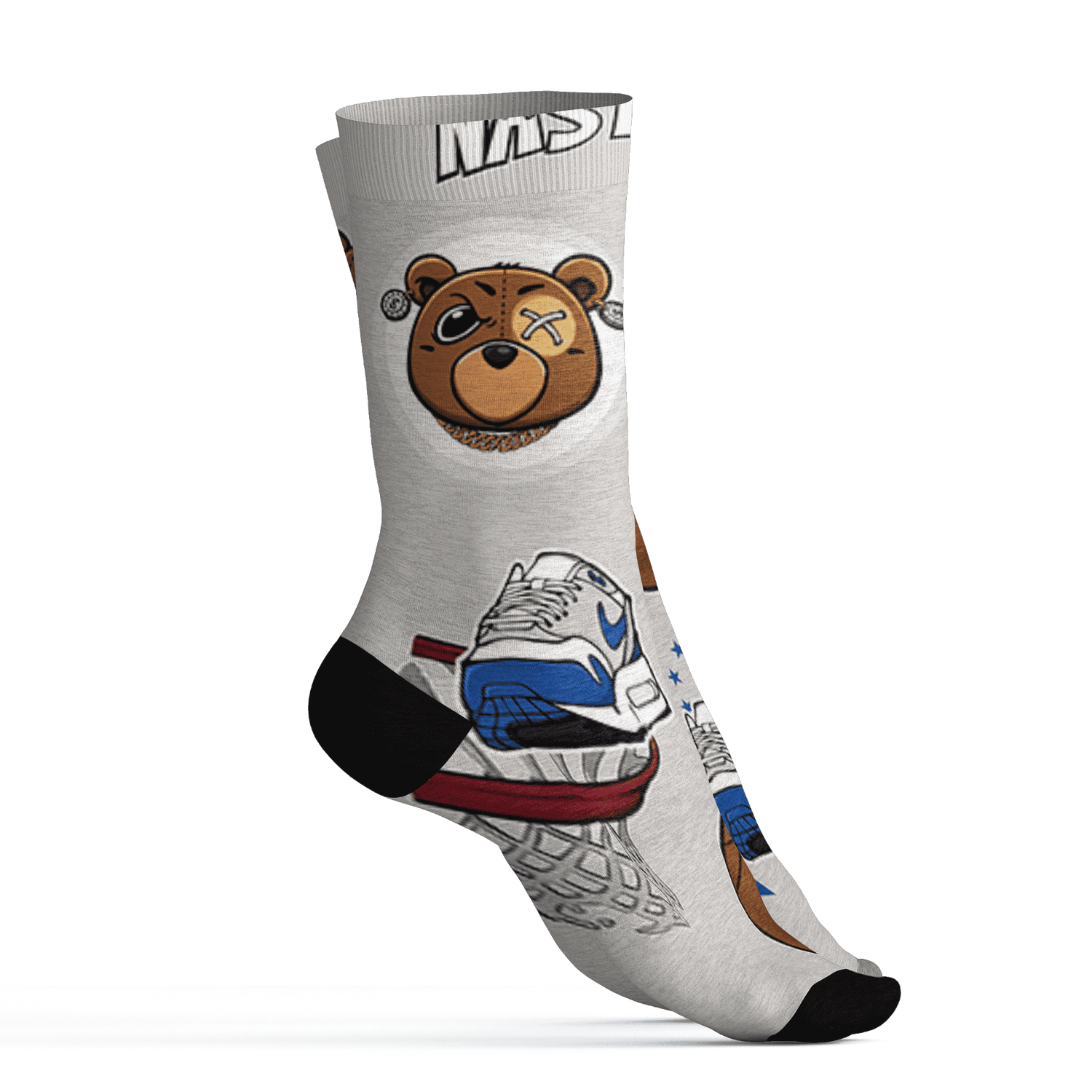 Air Max 1 86 Royal Socks Match BER Icon Wallpapers 3D All-Over Print - NastyJamz