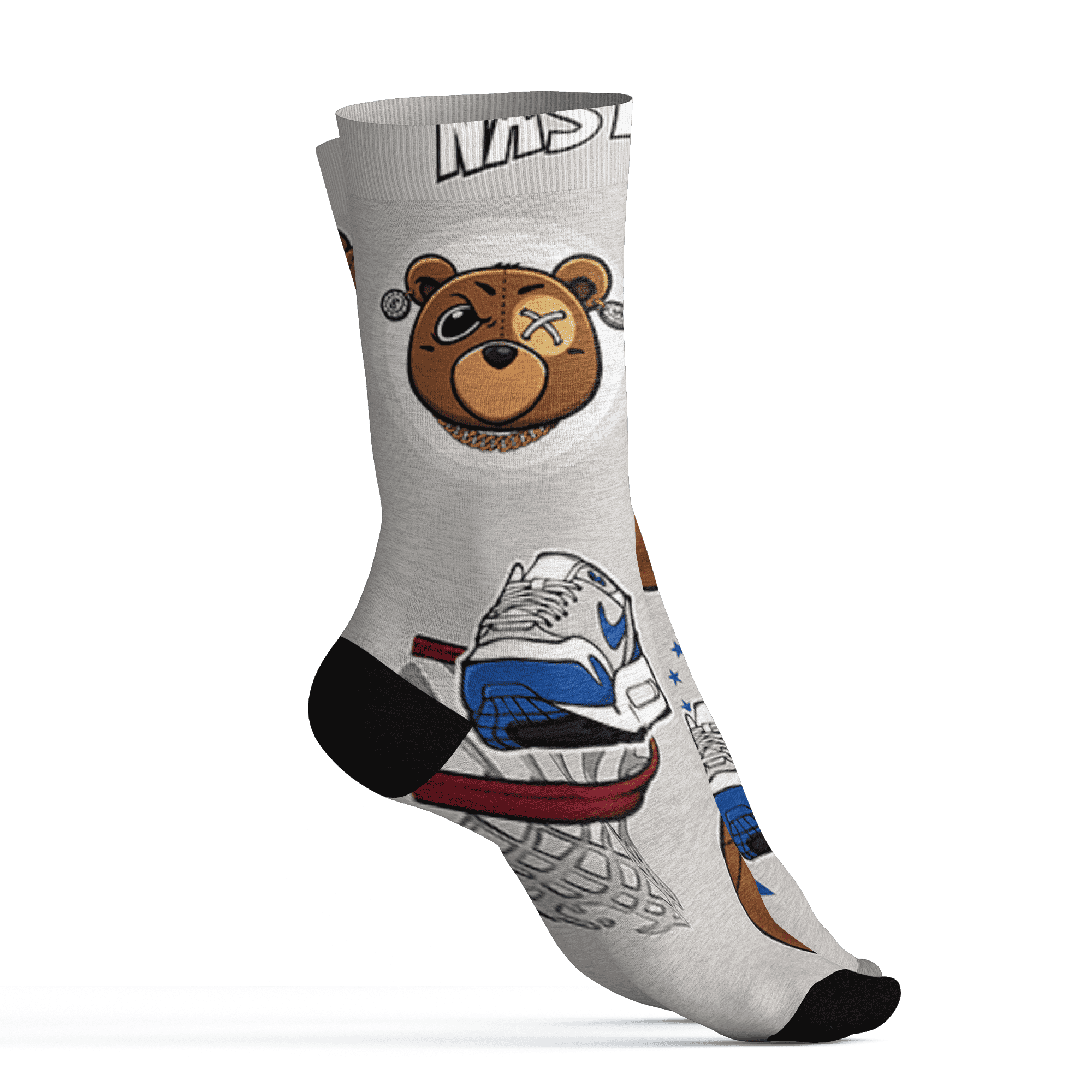 Air Max 1 86 Royal Socks Match BER Icon Wallpapers 3D All-Over Print - NastyJamz