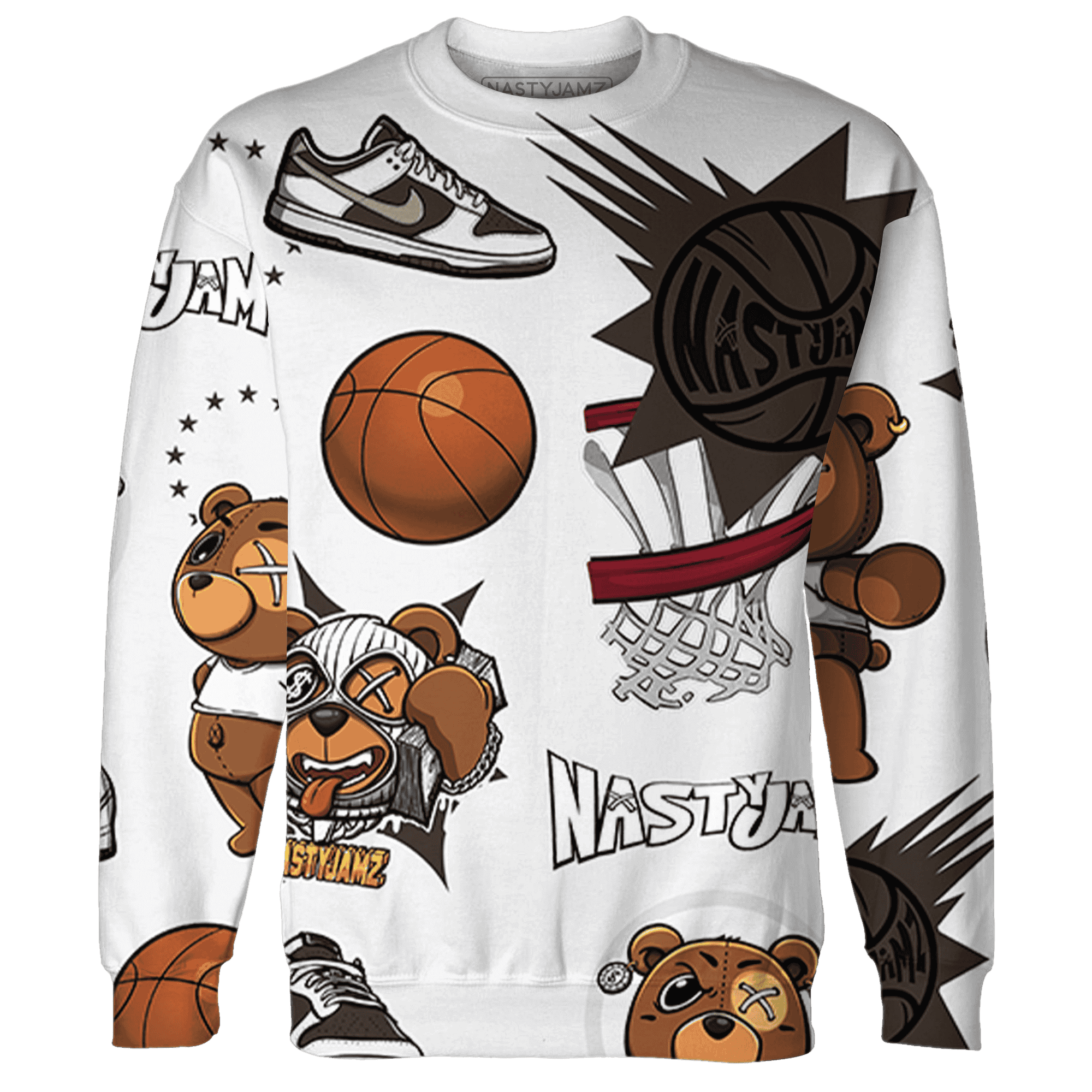 Dunk Low Baroque Brown Sweatshirt Match BER Icon Wallpapers 3D All-Over Print - NastyJamz