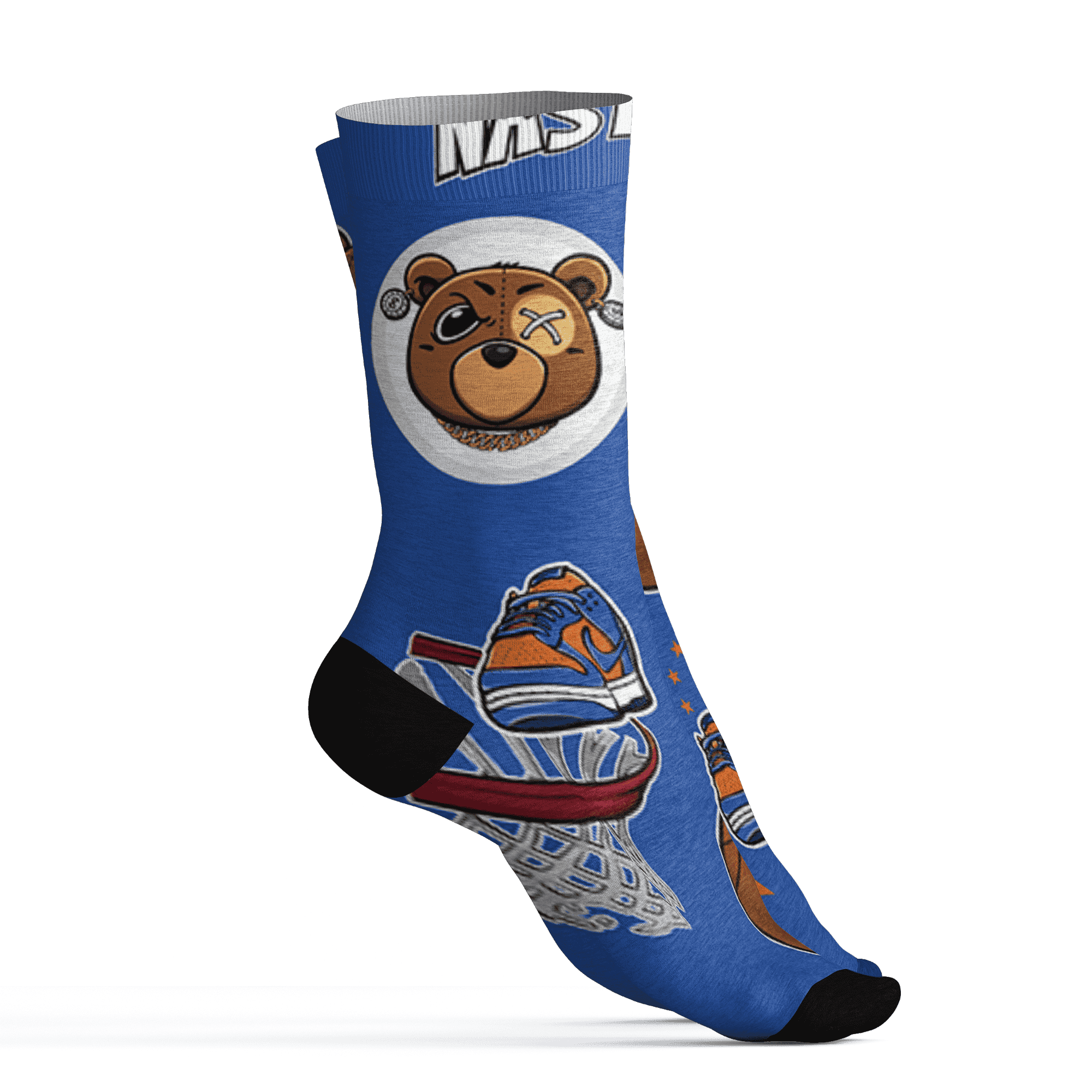 Dunk Low Knicks Socks Match BER Icon Wallpapers 3D All-Over Print - NastyJamz