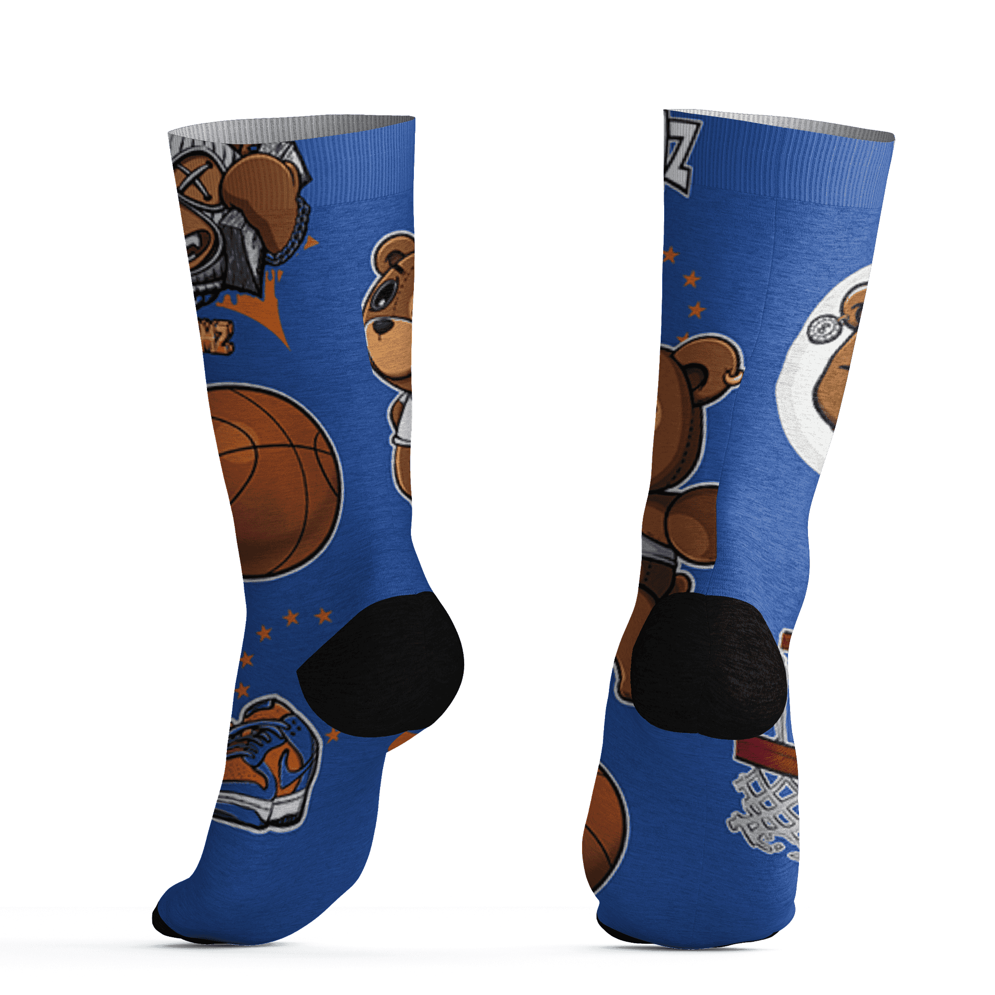 Dunk Low Knicks Socks Match BER Icon Wallpapers 3D All-Over Print - NastyJamz