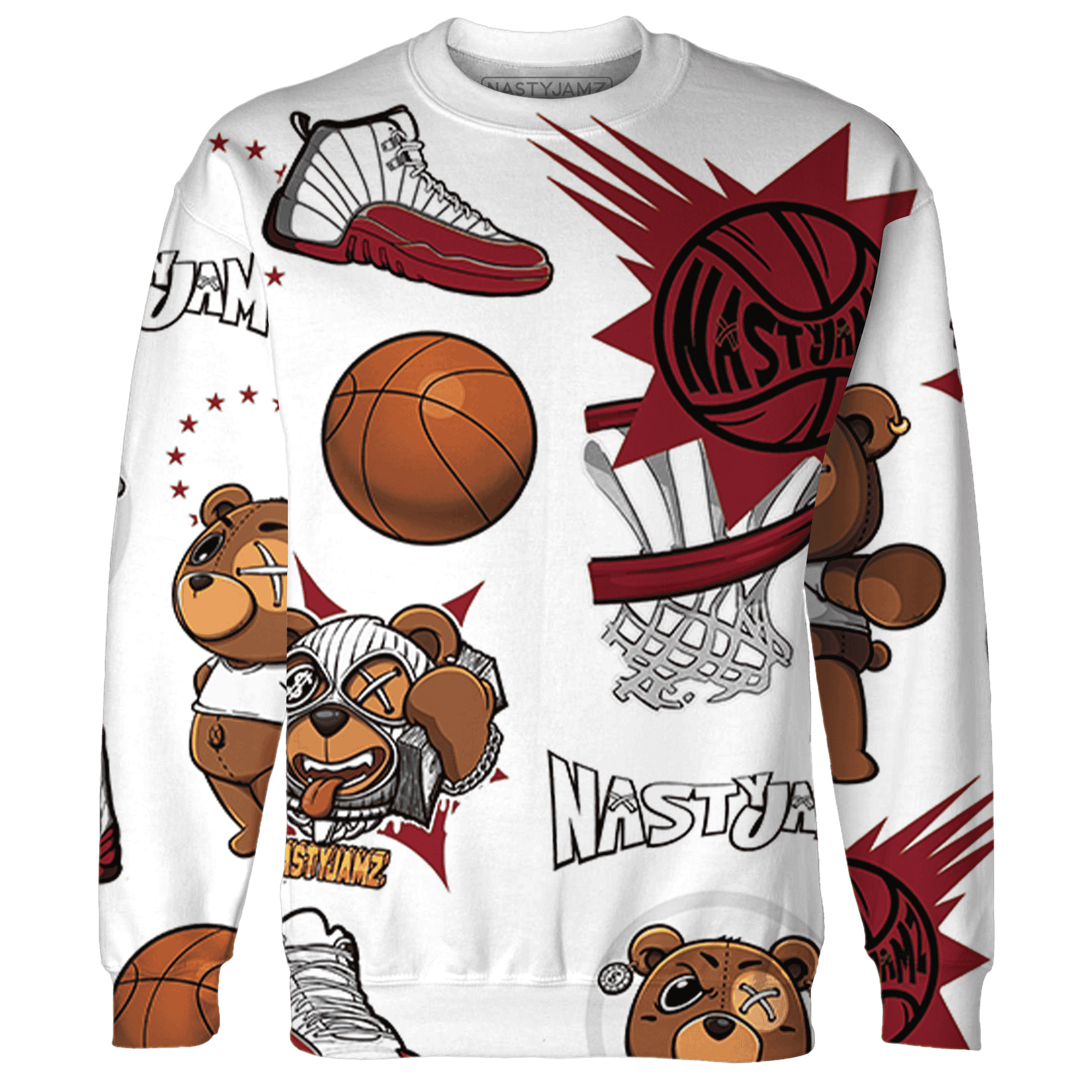 Cherry 12s Sweatshirt Match BER Icon Wallpapers 3D All-Over Print - NastyJamz