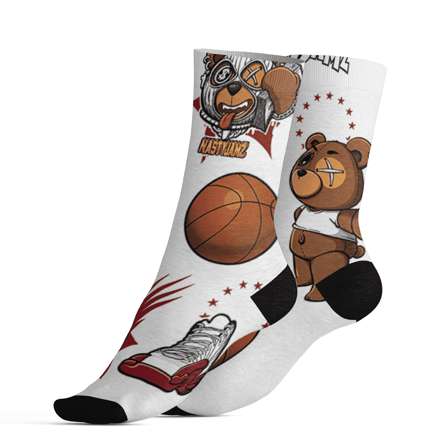 Cherry 12s Socks Match BER Icon Wallpapers 3D All-Over Print - NastyJamz