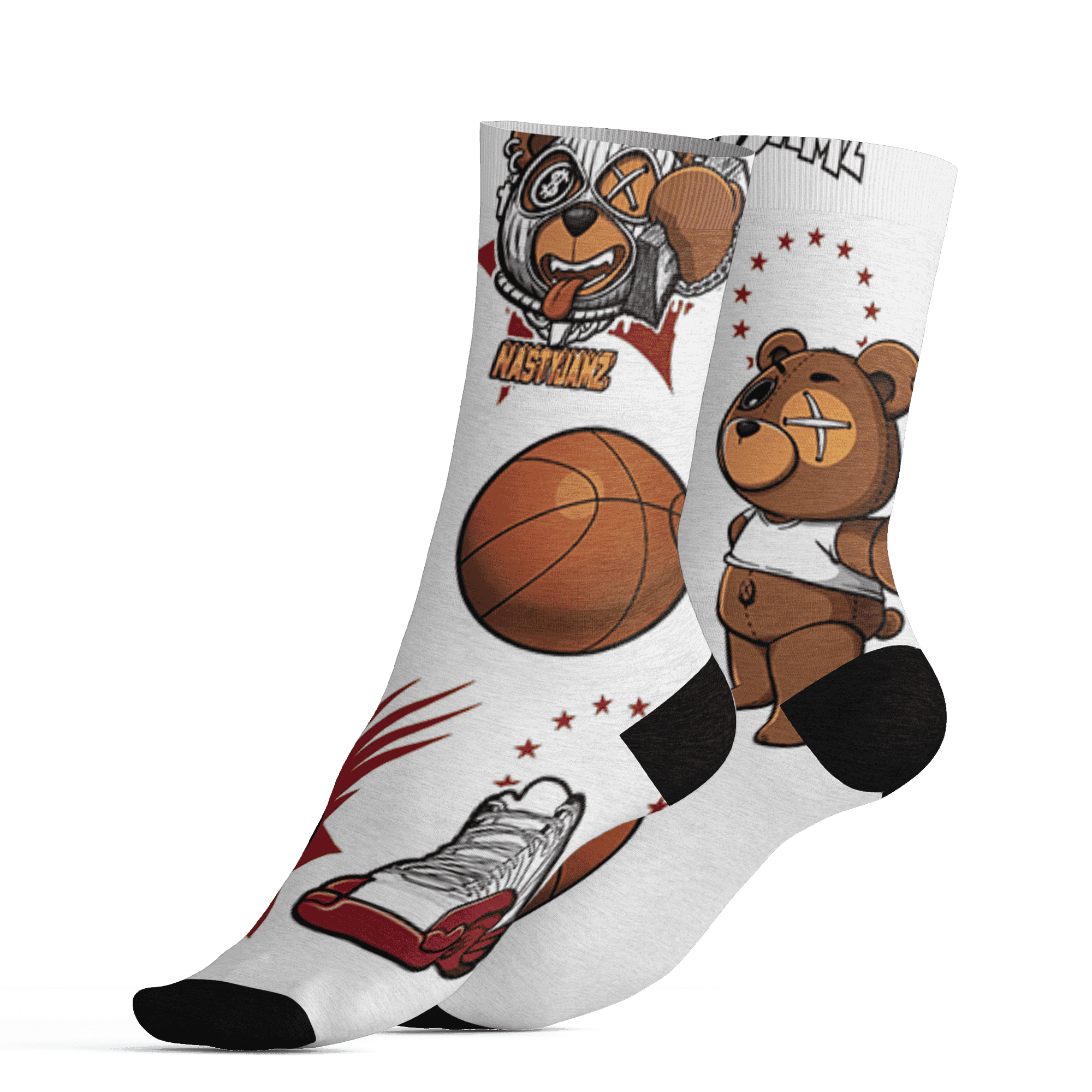 Cherry 12s Socks Match BER Icon Wallpapers 3D All-Over Print - NastyJamz