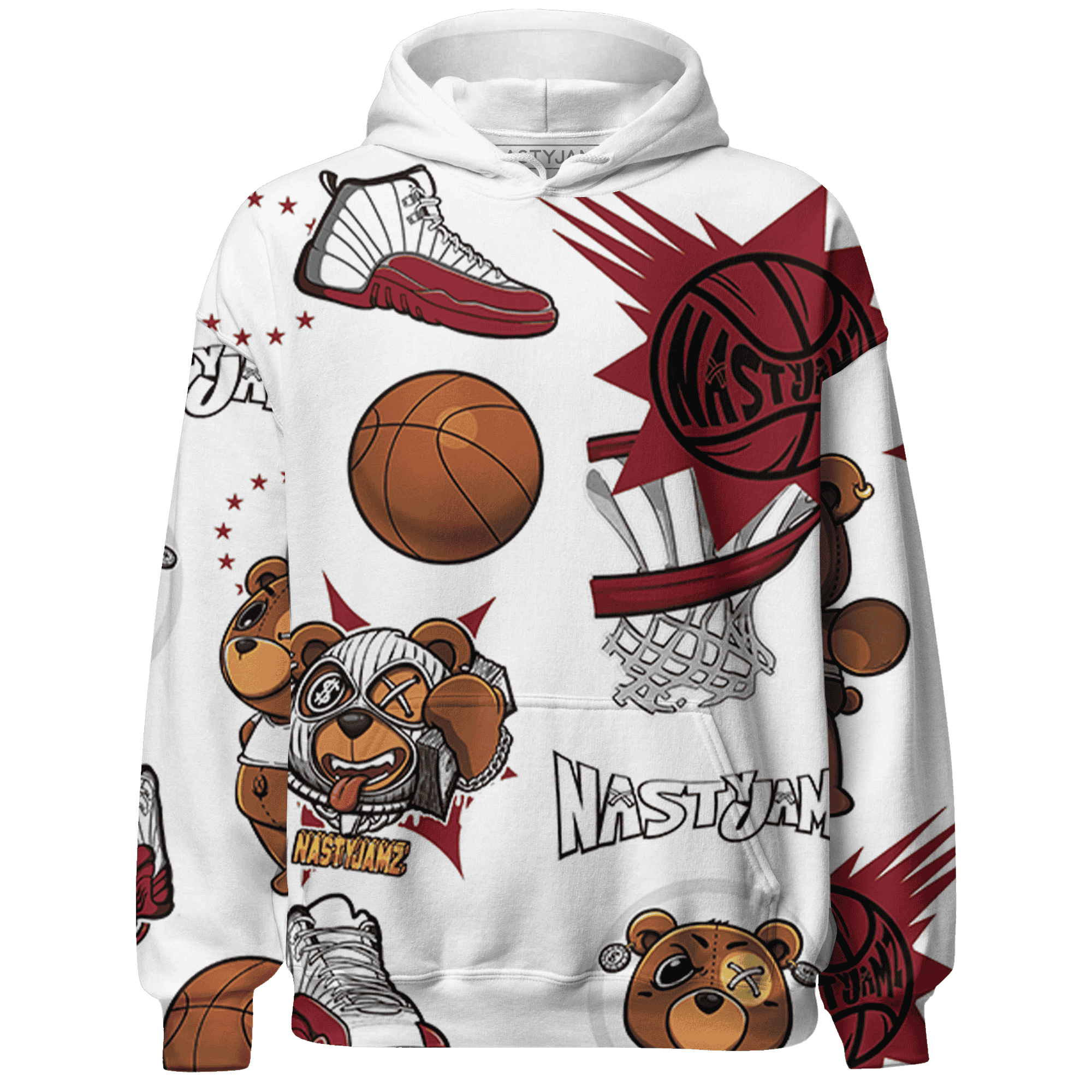 Cherry 12s Hoodie Match BER Icon Wallpapers 3D All-Over Print - NastyJamz