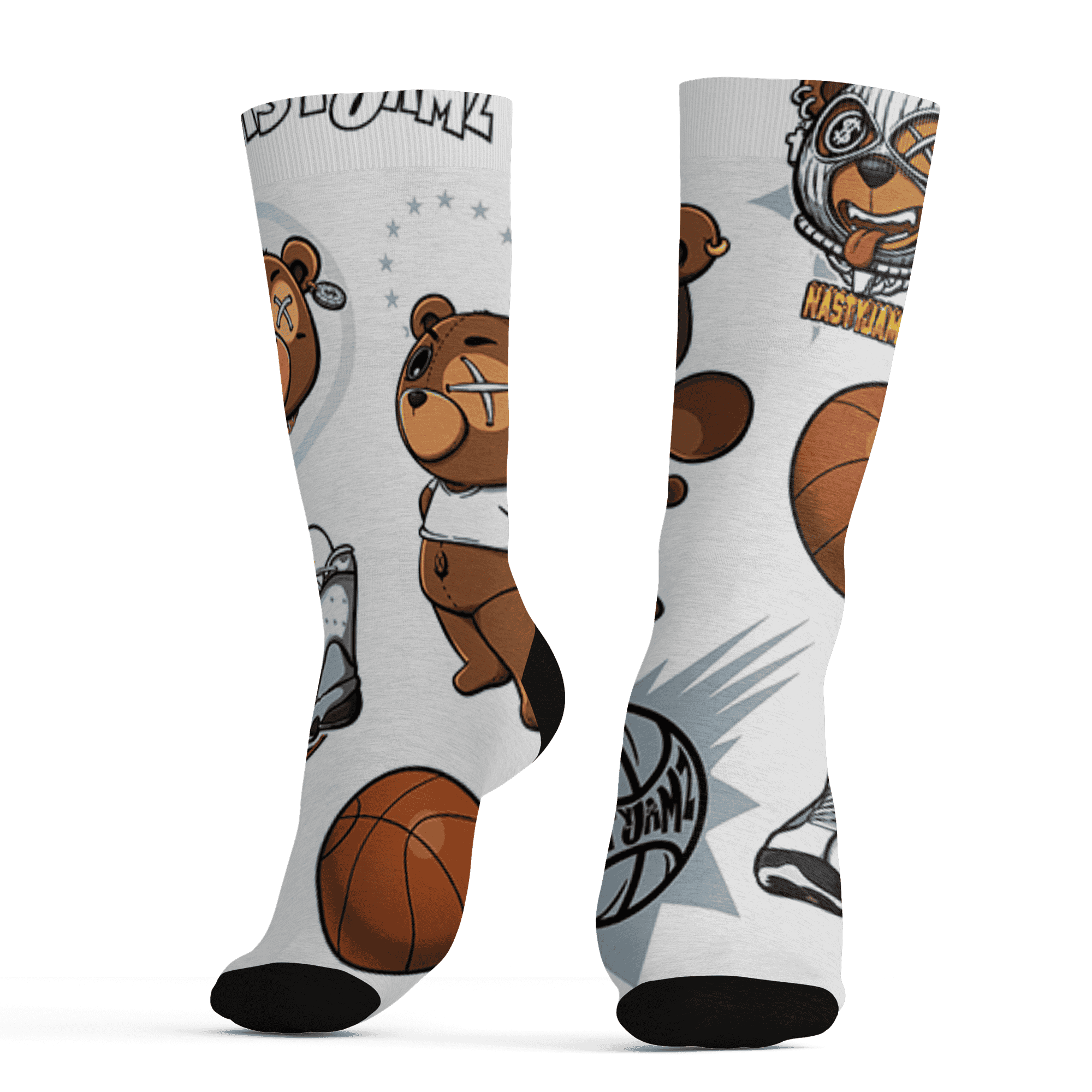 Blue Grey 13s Socks Match BER Icon Wallpapers 3D All-Over Print - NastyJamz