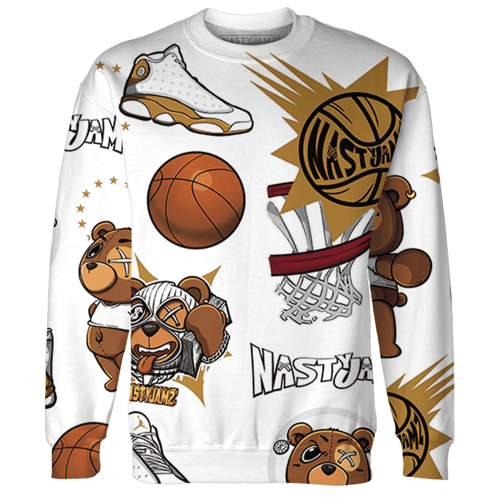 Wheat 13s Sweatshirt Match BER Icon Wallpapers 3D All-Over Print - NastyJamz
