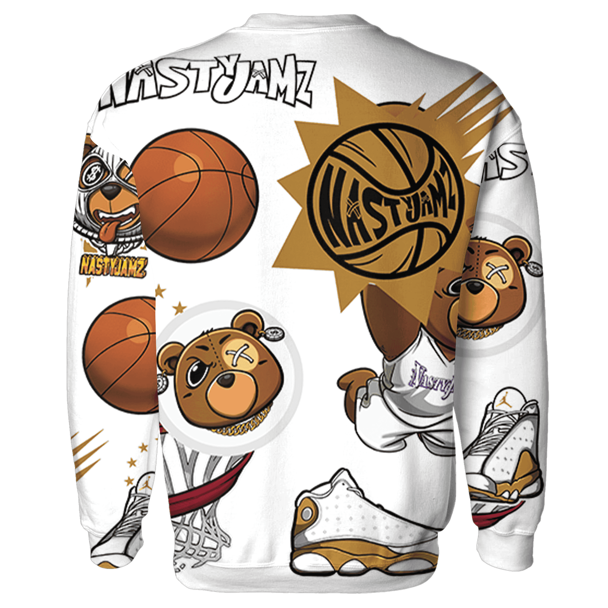 Wheat 13s Sweatshirt Match BER Icon Wallpapers 3D All-Over Print - NastyJamz