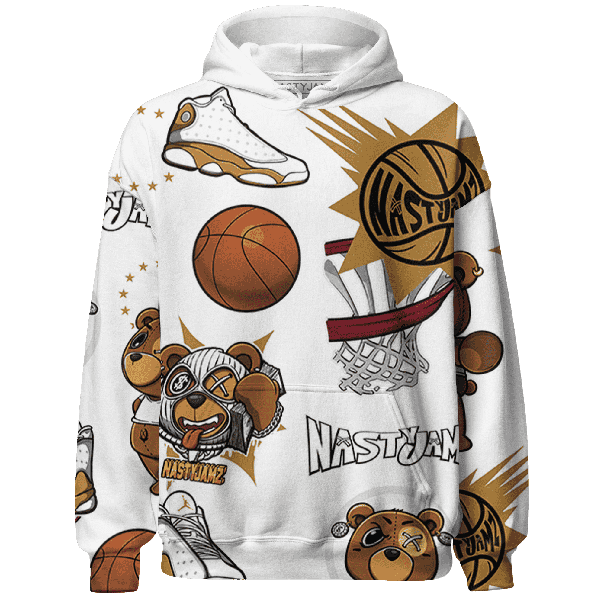 Wheat 13s Hoodie Match BER Icon Wallpapers 3D All-Over Print - NastyJamz