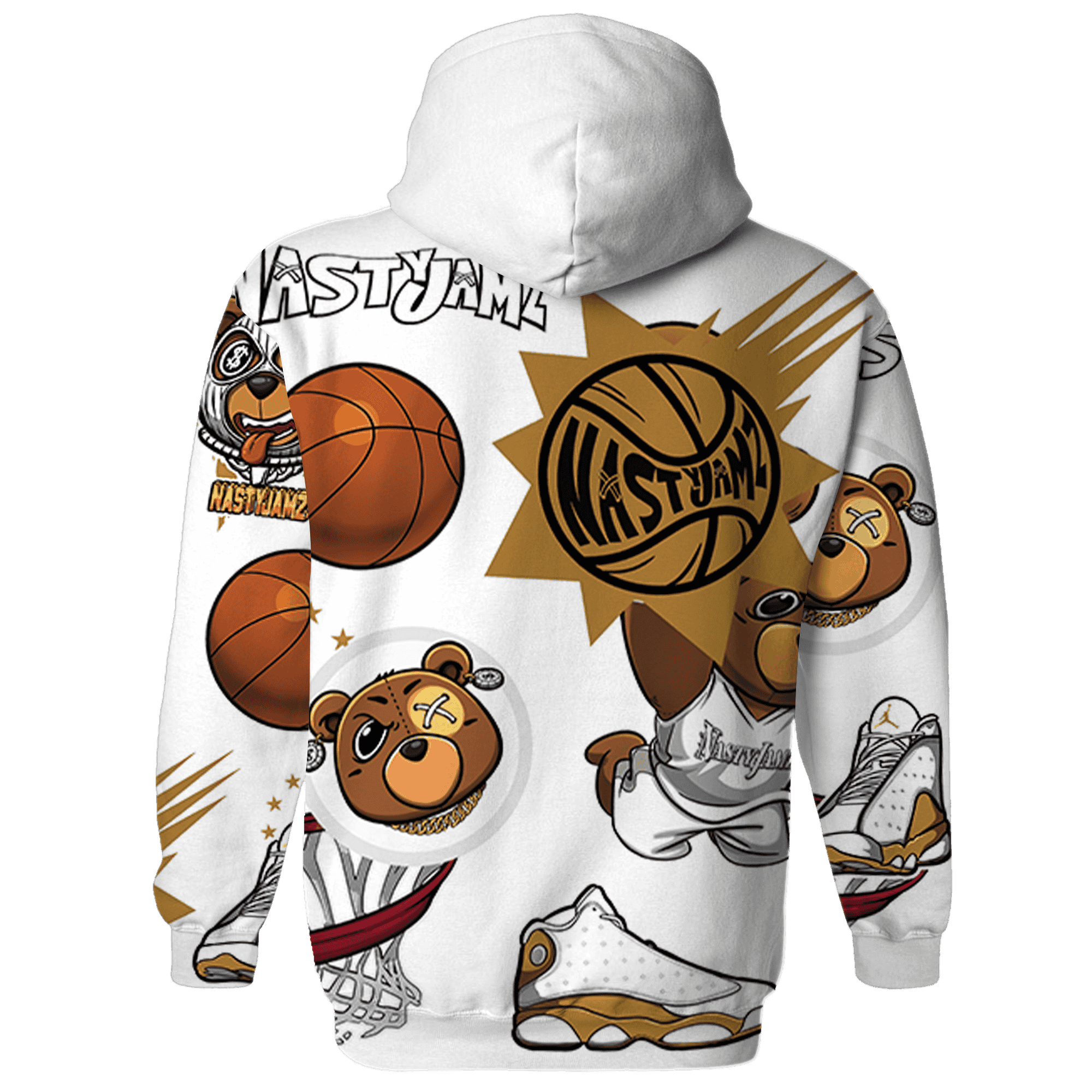Wheat 13s Hoodie Match BER Icon Wallpapers 3D All-Over Print - NastyJamz