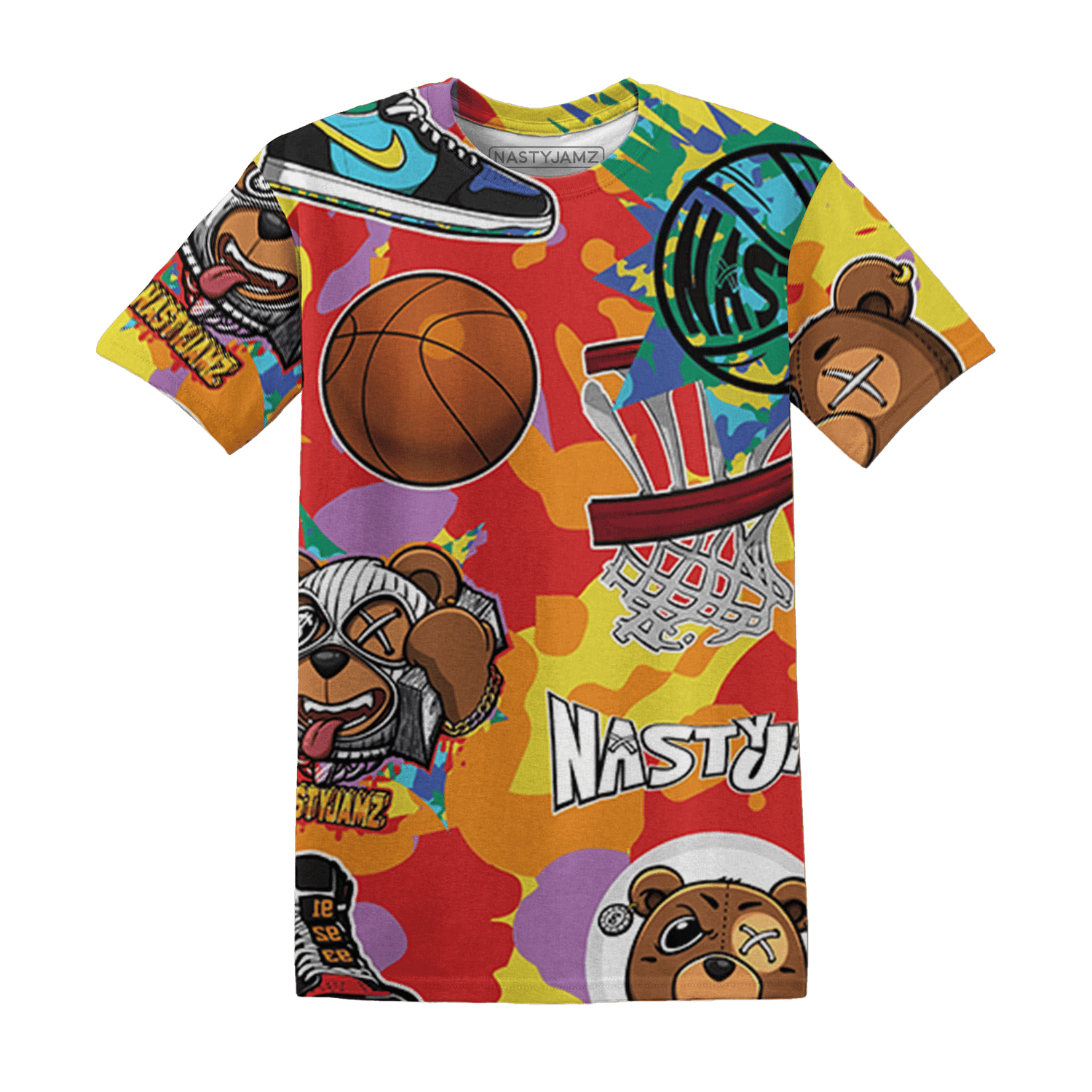 Mid GS Six Championships 1s T Shirt Match BER Icon Wallpapers 3D All-Over Print - NastyJamz