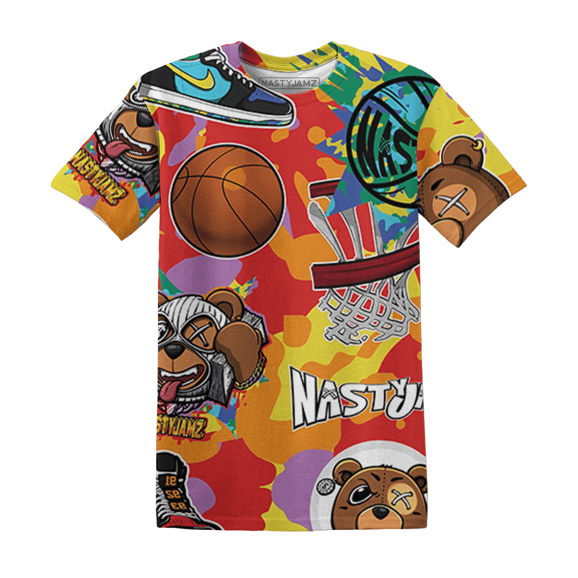 Mid GS Six Championships 1s T Shirt Match BER Icon Wallpapers 3D All-Over Print - NastyJamz