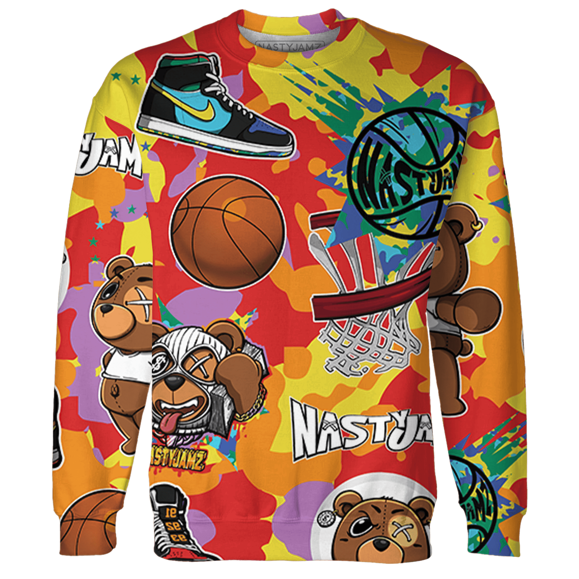 Mid GS Six Championships 1s Sweatshirt Match BER Icon Wallpapers 3D All-Over Print - NastyJamz