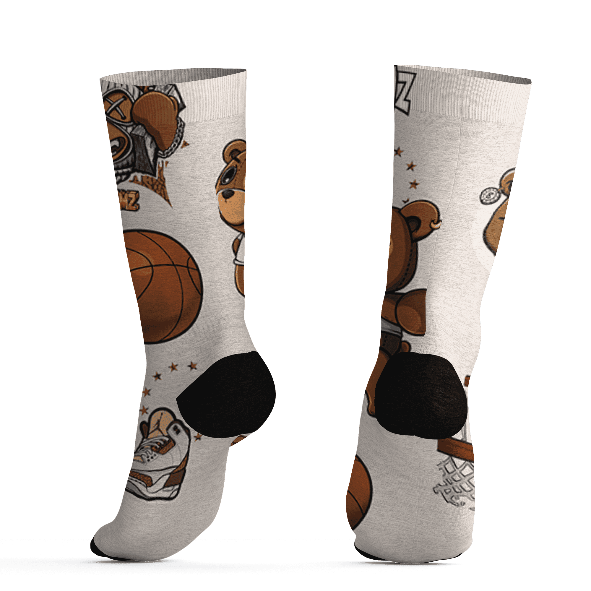 Palomino 3s Socks Match BER Icon Wallpapers 3D All-Over Print - NastyJamz