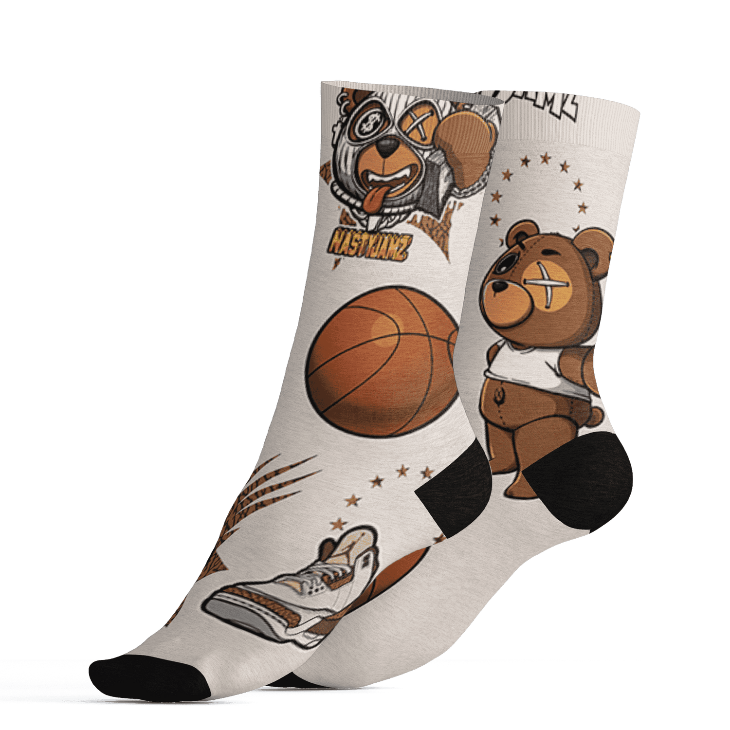 Palomino 3s Socks Match BER Icon Wallpapers 3D All-Over Print - NastyJamz