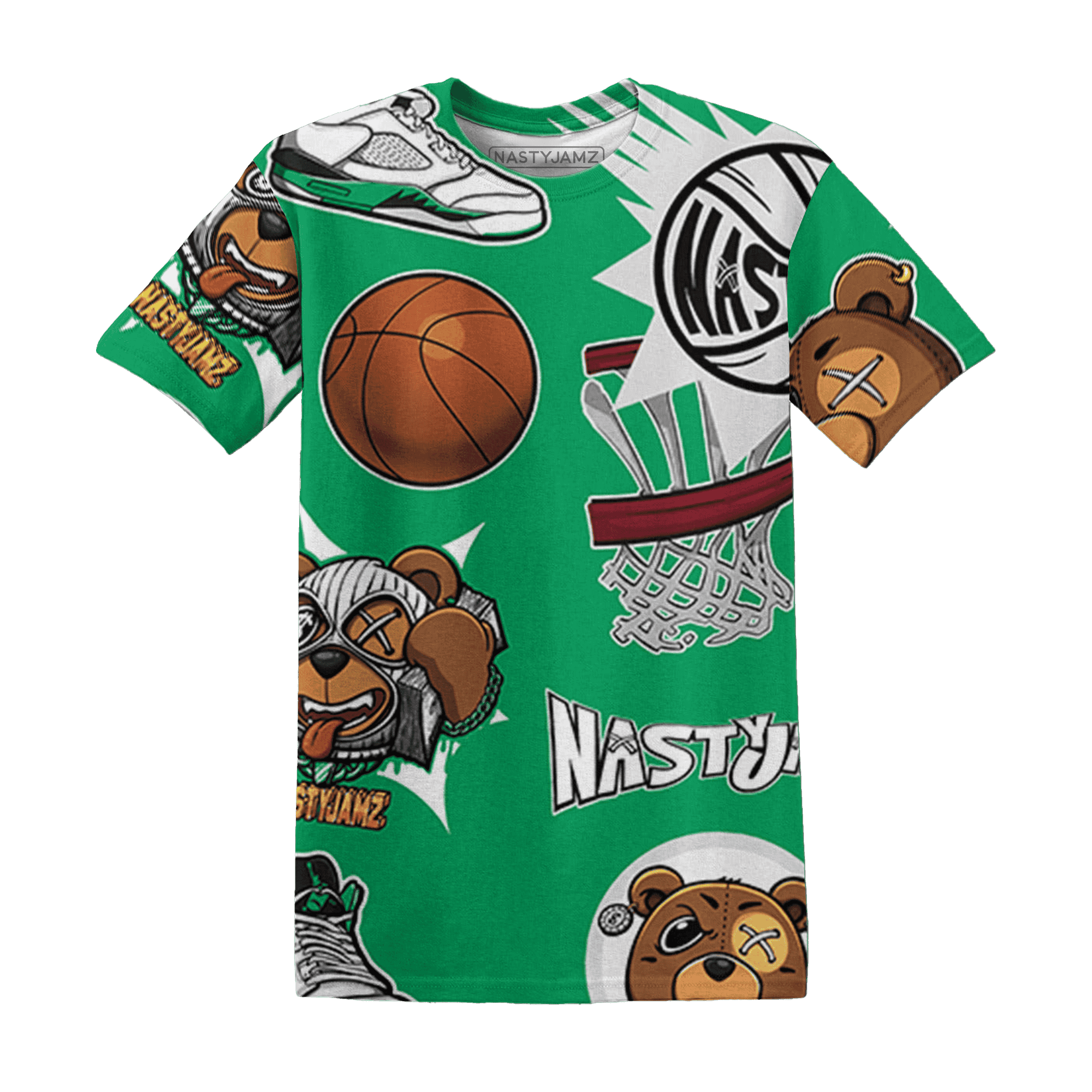 Lucky Green 5s T Shirt Match BER Icon Wallpapers 3D All-Over Print - NastyJamz