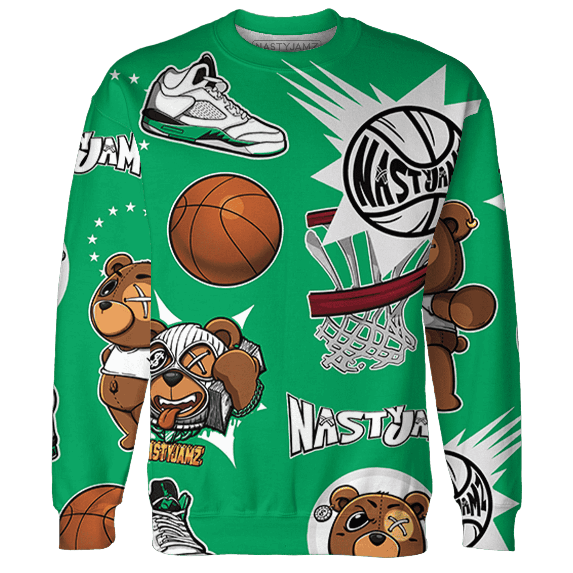 Lucky Green 5s Sweatshirt Match BER Icon Wallpapers 3D All-Over Print - NastyJamz