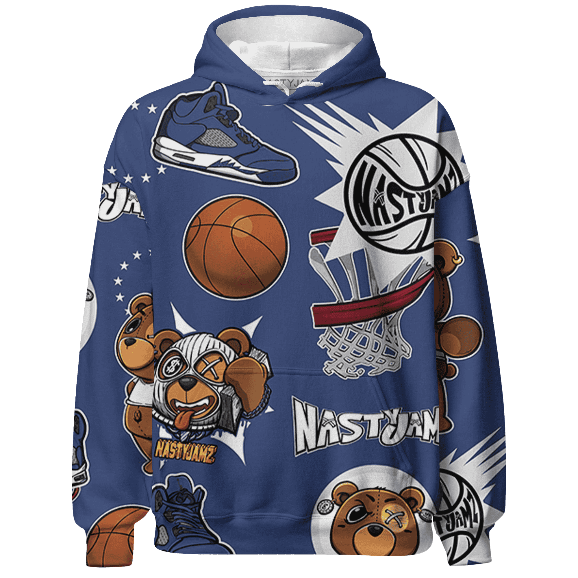 Midnight Navy 5s Hoodie Match BER Icon Wallpapers 3D All-Over Print - NastyJamz