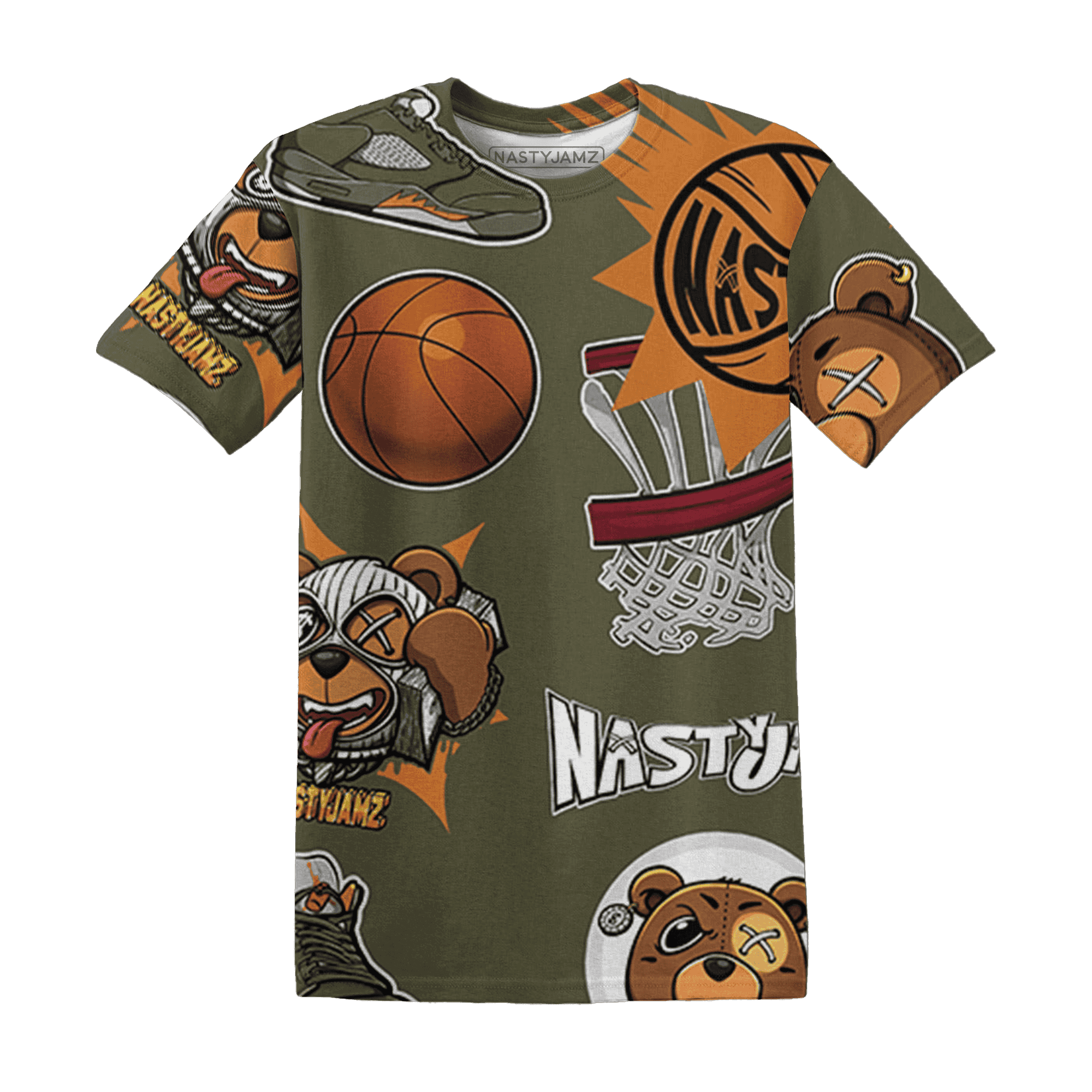 Olive 5s T Shirt Match BER Icon Wallpapers 3D All-Over Print - NastyJamz