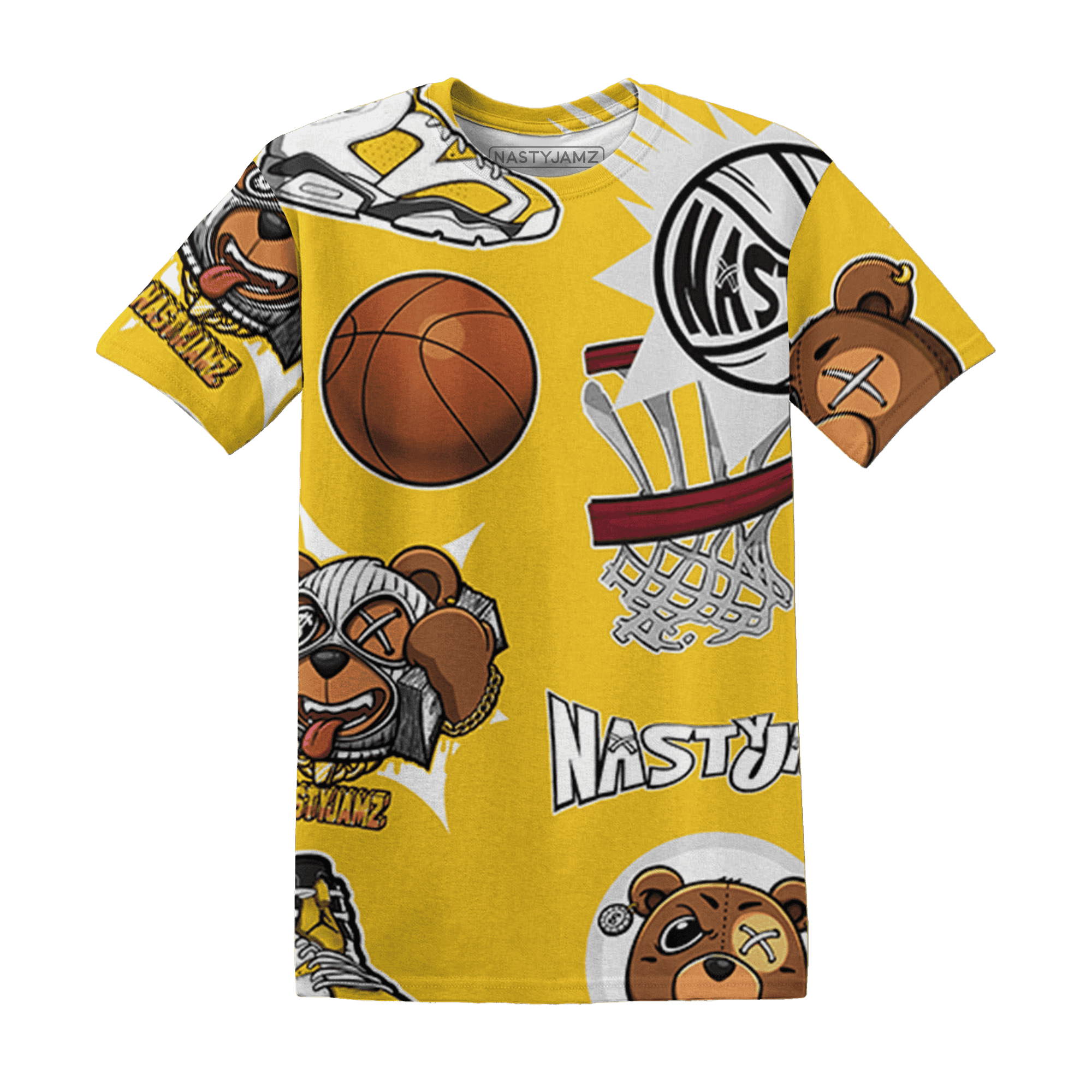 Yellow Ochre 6s T Shirt Match BER Icon Wallpapers 3D All-Over Print - NastyJamz