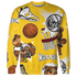 Yellow Ochre 6s Sweatshirt Match BER Icon Wallpapers 3D All-Over Print - NastyJamz