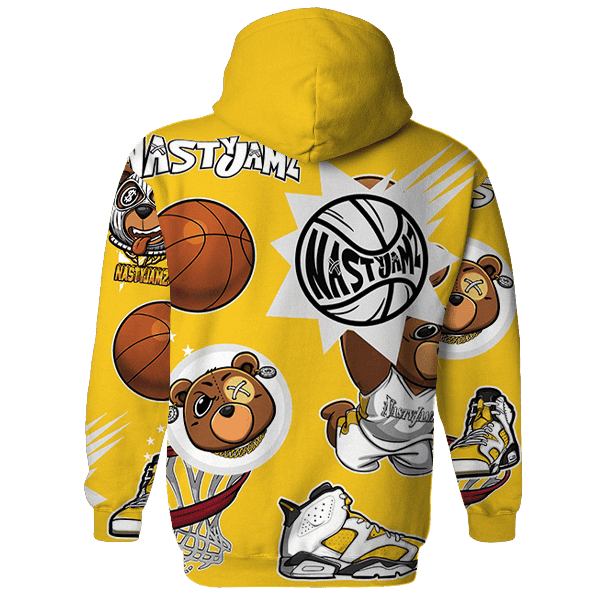Yellow Ochre 6s Hoodie Match BER Icon Wallpapers 3D All-Over Print - NastyJamz