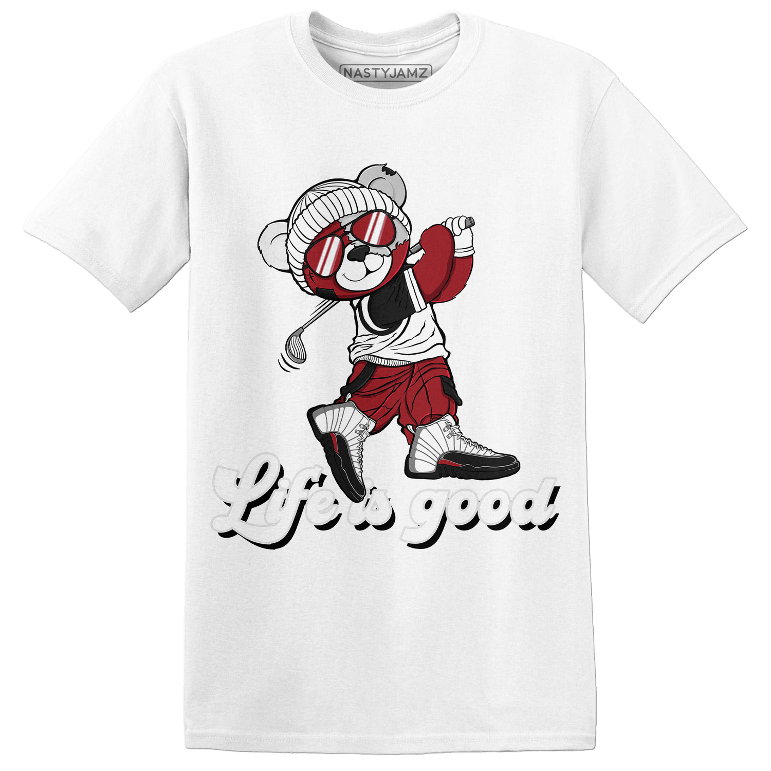 Retro Red Taxi 12s T Shirt Match BER Like Golf - NastyJamz