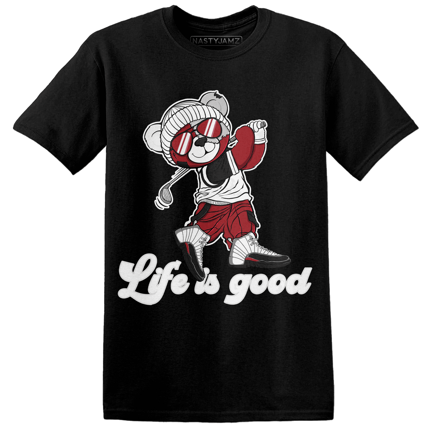 Retro Red Taxi 12s T Shirt Match BER Like Golf - NastyJamz