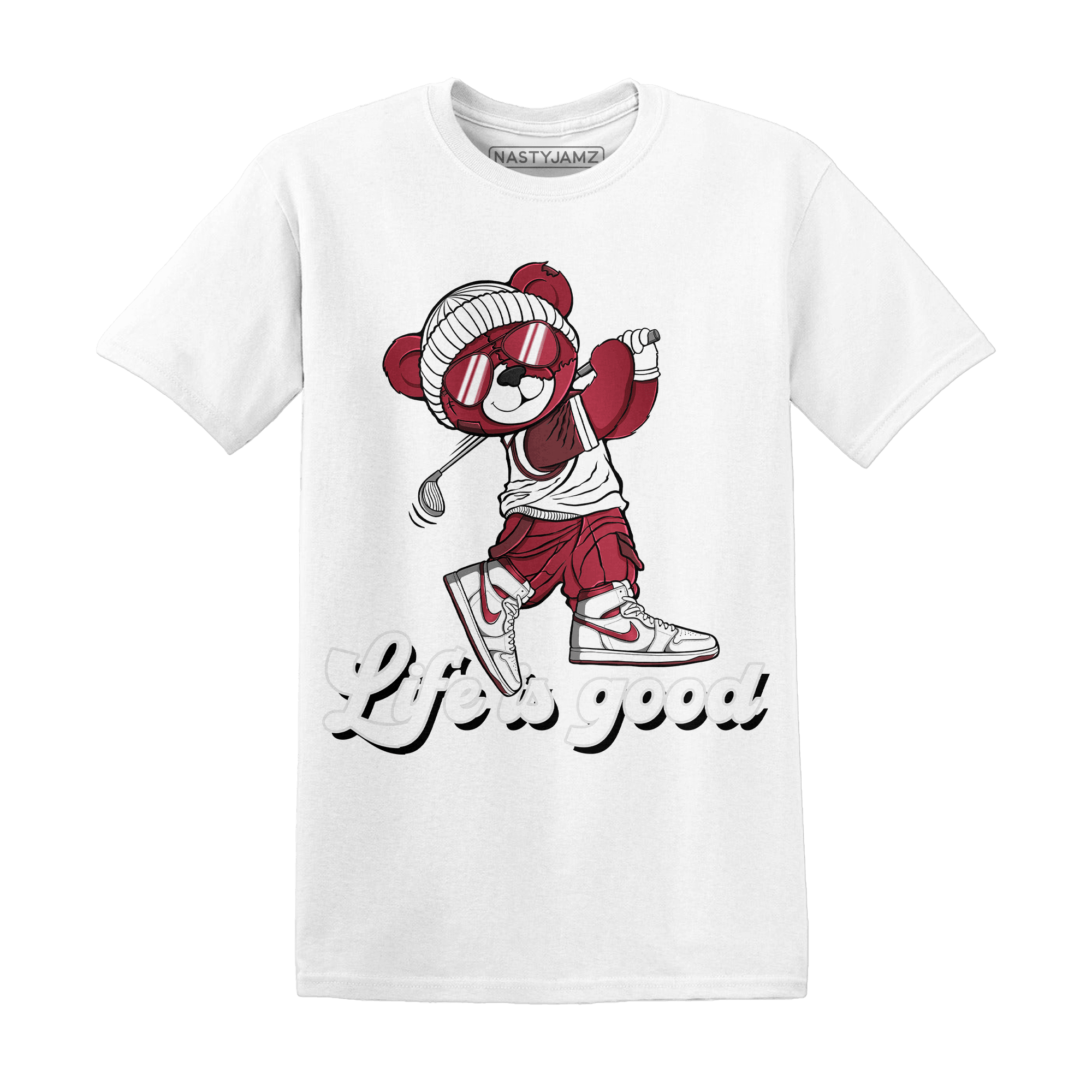 High 85 Metallic Burgundy 1s T Shirt Match BER Like Golf - NastyJamz